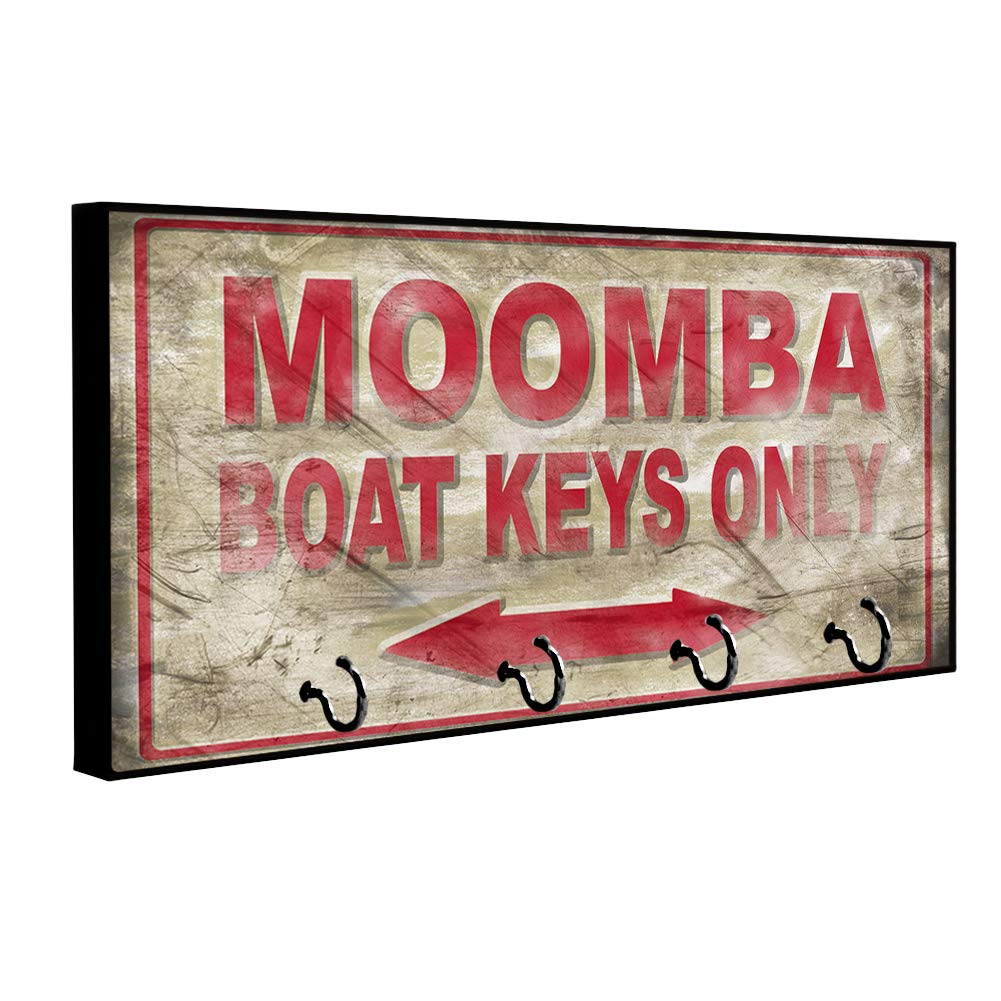 Brotherhood Moomba Boat Key Holder - Wall Mount Key Organizer Rack for Home, Office & Boat Keys - Durable Key Hanger with Decorative Hook Design (Perfect for Entryway, Garage & Marine Use)