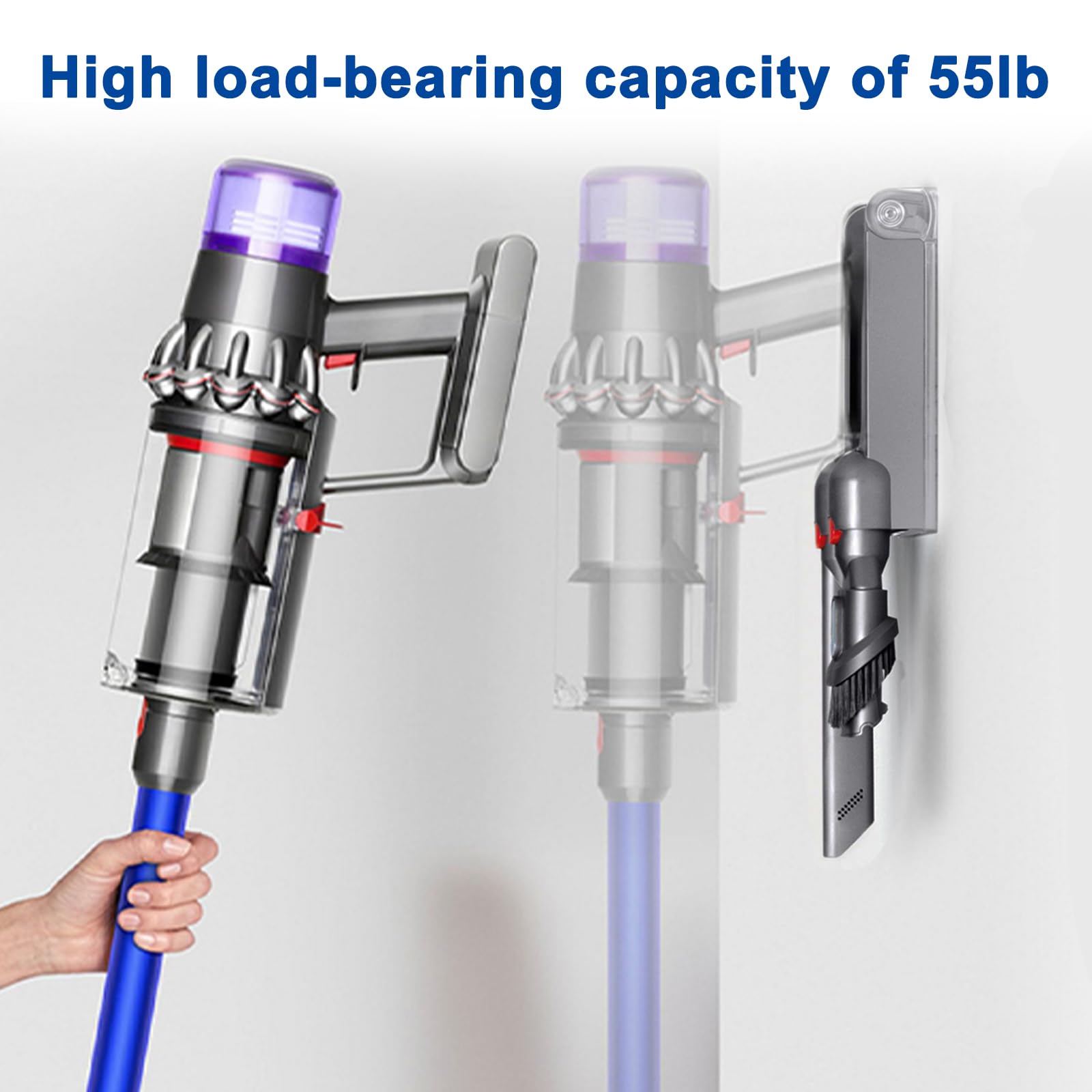 Dyson V10 Vacuum Cleaner Wall Mount Dock - Universal Charging Station & Storage Bracket | Compatible with Dyson V10 Cordless Stick Vacuum (Not for V11) | Perfect for Garage, Closet & Mudroom Organization