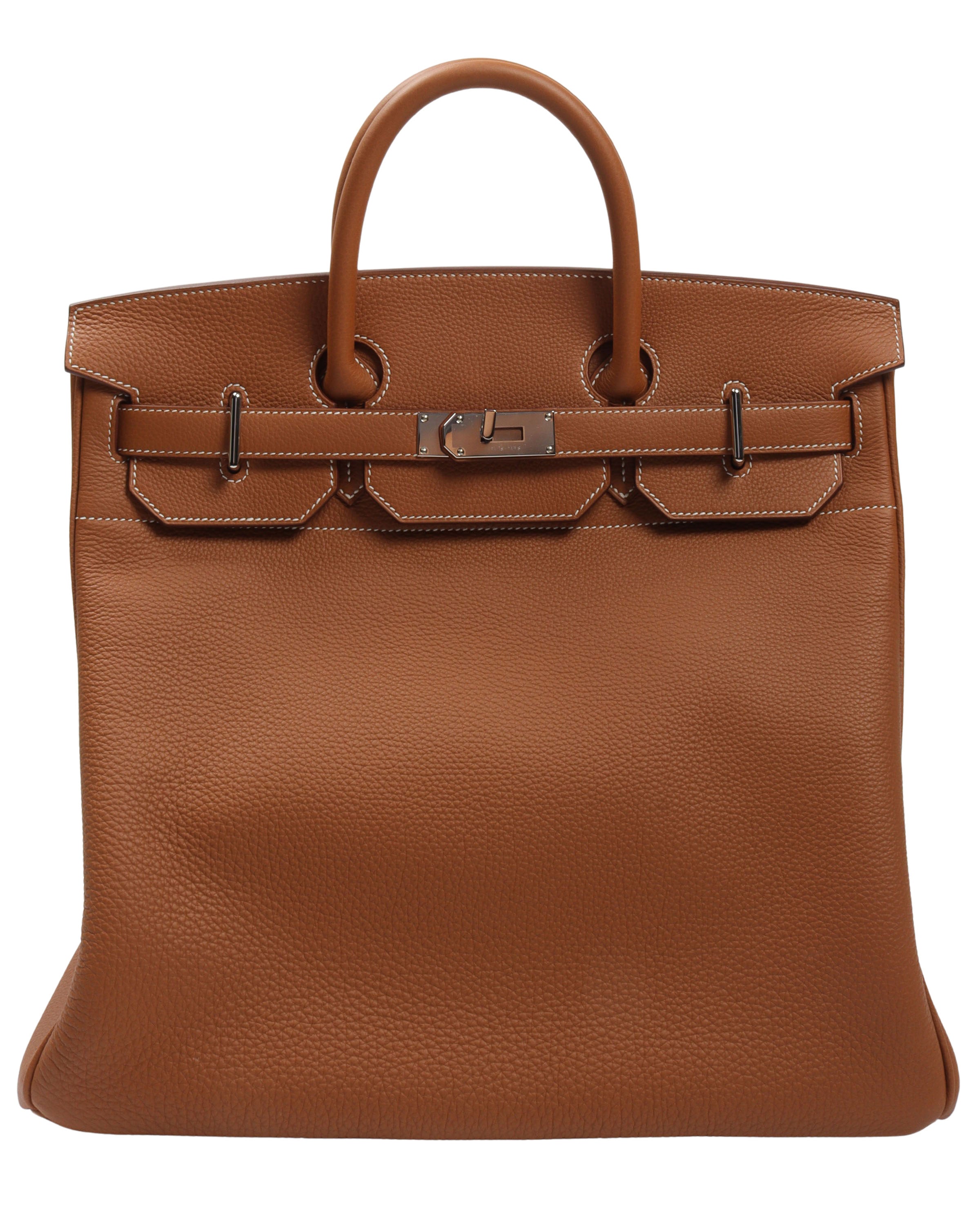 40cm HAC Togo Calfskin Birkin Bag in Natural Sable - Luxury Handbag for Women, Perfect for Work, Travel & Special Occasions