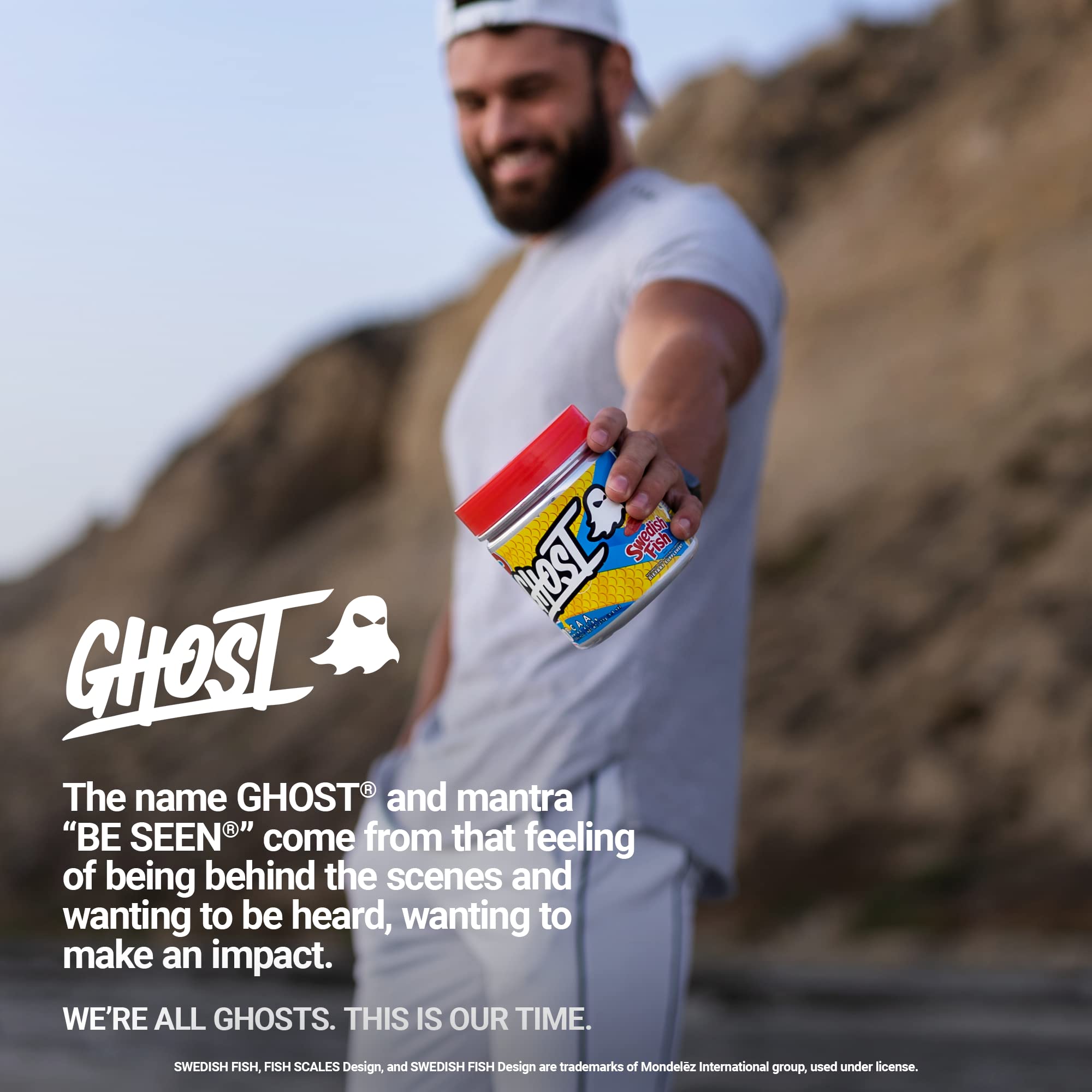 GHOST BCAA Powder Amino Acids Supplement - Lemon Crush Flavor, 30 Servings, Sugar-Free Pre, Intra & Post Workout Recovery Drink with 7G BCAAs | Ideal for Muscle Recovery, Endurance & Gym Performance