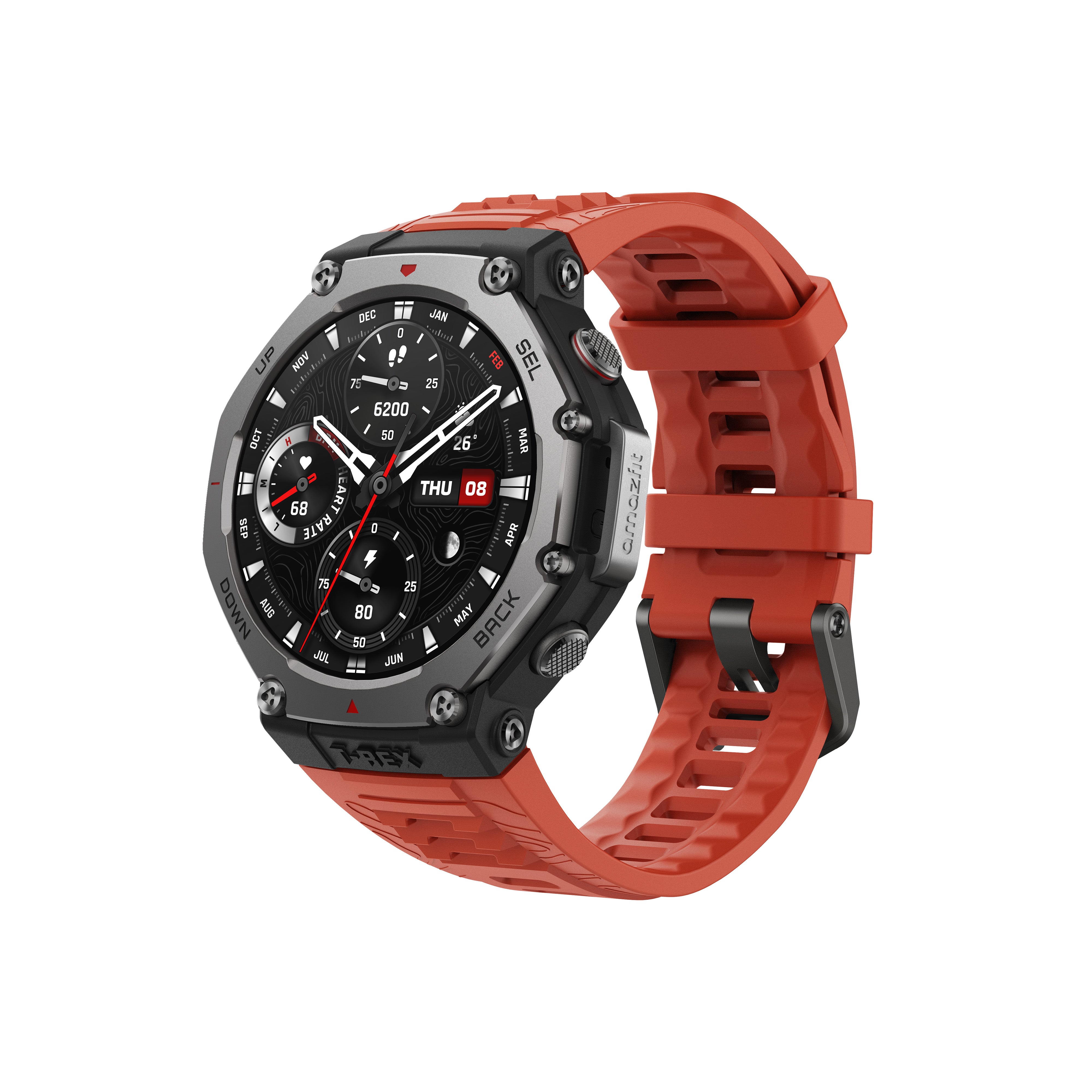 Amazfit T Rex 3 Smart Watch - Rugged Outdoor GPS Fitness Tracker with Heart Rate Monitor, Waterproof Sports Watch for Running, Hiking & Cycling
