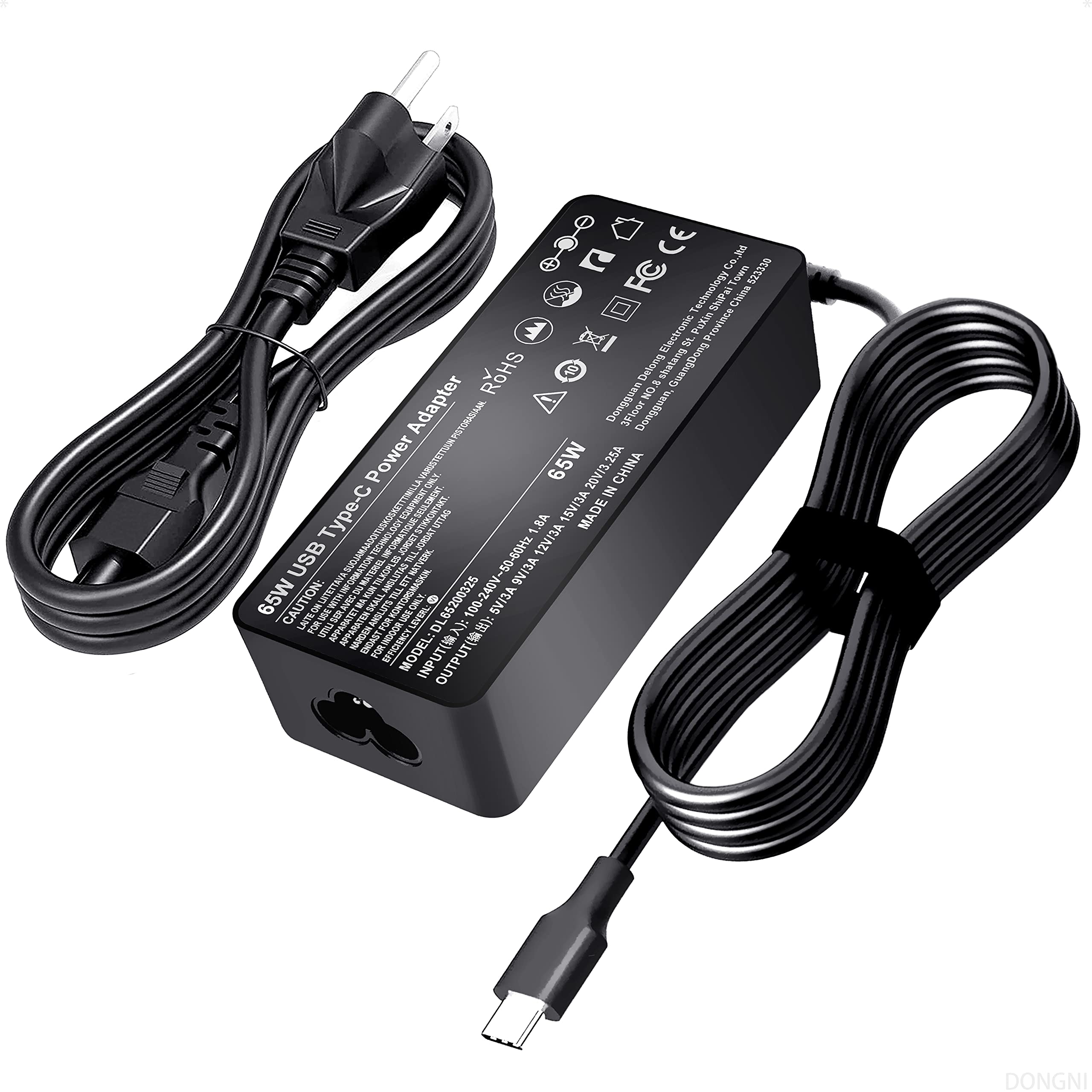 45W 65W USB Type C Fast Charger for HP Lenovo Dell Asus Acer Chromebook - Laptop AC Adapter Power Supply - Perfect for Home Office Travel & School Use
