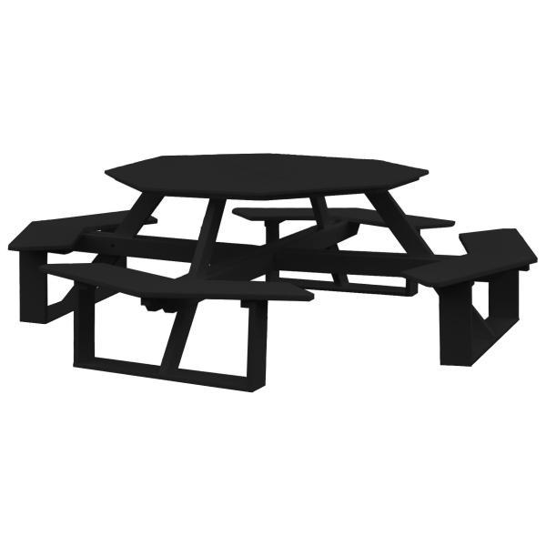 54 Inch Octagon Walk-In Table - Eco-Friendly Recycled Plastic Outdoor Dining Set for Patio, Garden, and Backyard Parties