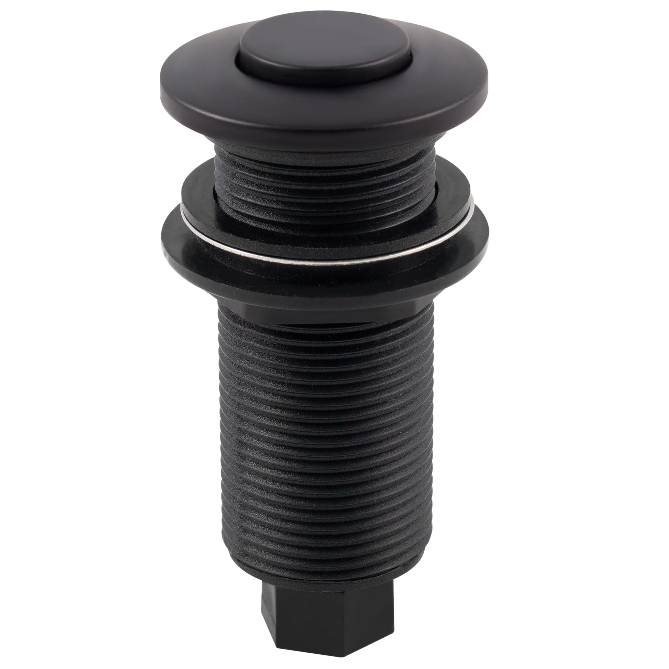 Westbrass ASB-B3-62 Matte Black Sink Top Waste Disposal Air Switch Trim with Flush Button - Replacement Part for Garbage Disposal Systems, Perfect for Kitchen Sink Upgrades and Bathroom Renovations