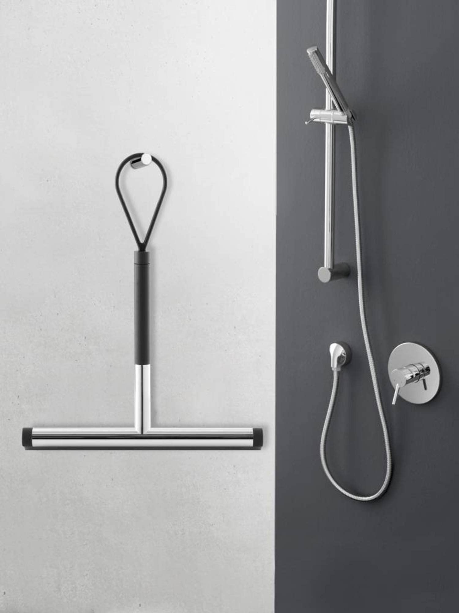 Jaz Bathroom Water Squeegee - 8.7/9.6 Inch Shower Squeegee for Glass Doors, Windows & Tiles - Stainless Steel Blade for Streak-Free Cleaning - Perfect for Bathroom, Kitchen & Car Windows