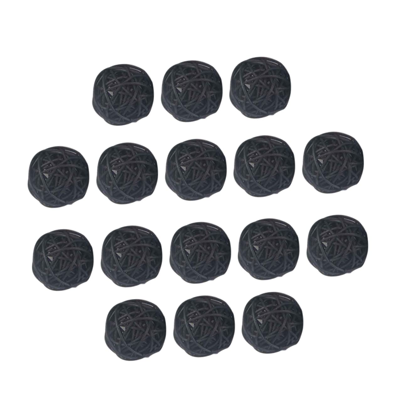 COHEALI 15pcs Black Rattan Hanging Balls - Natural Tree Decorations for Home, Wedding, Party & Garden Decor | Boho Chic Wall & Ceiling Ornaments