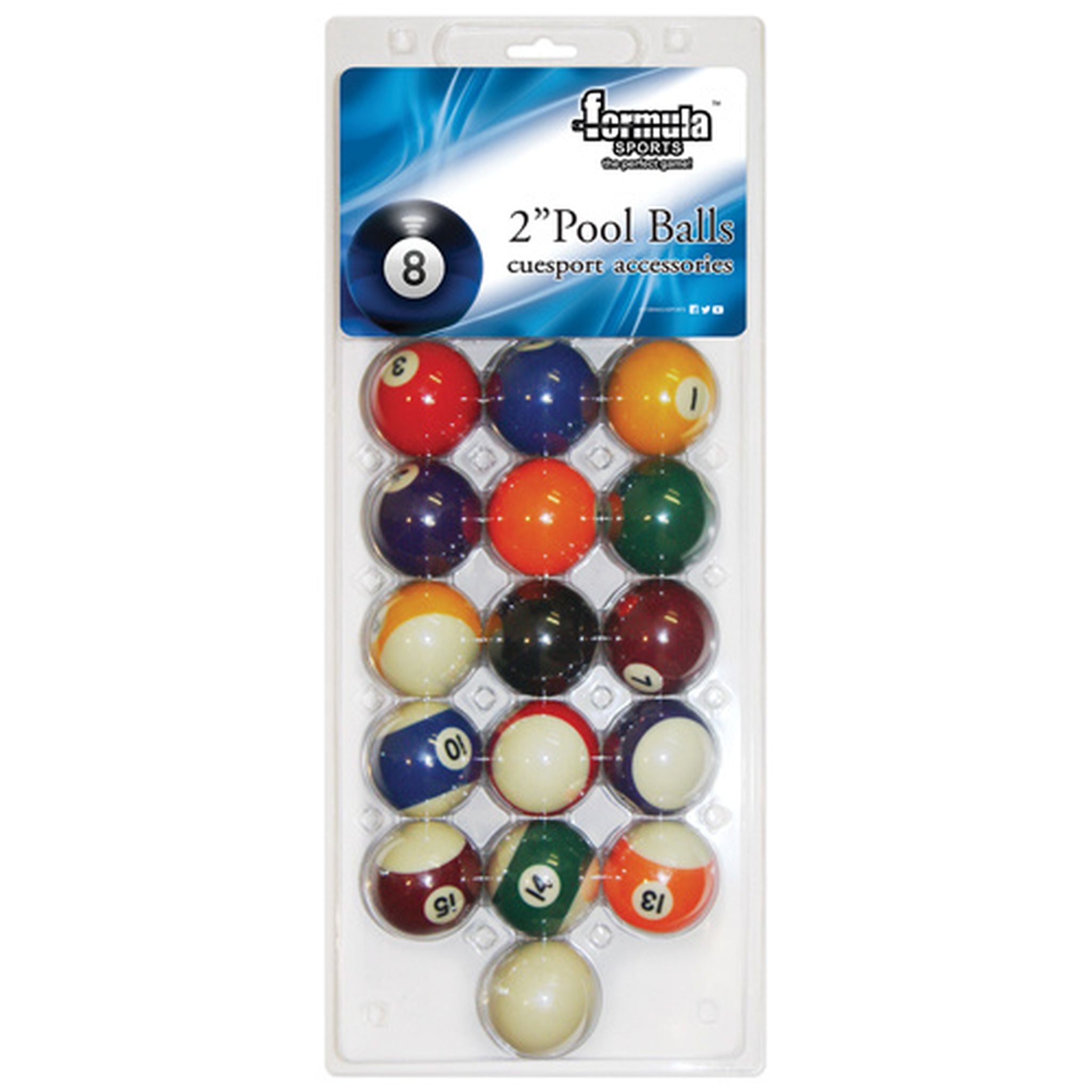 Premium 2 Inch Standard Pool Balls Set - Professional Billiard Balls for Pool Tables - Perfect for Home Game Rooms, Bars, and Pool Halls