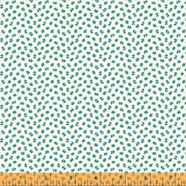Five + Ten by Denyse Schmidt Itty Bitty Blue Quilted Cotton Fabric - Perfect for DIY Quilting, Sewing Projects & Home Decor