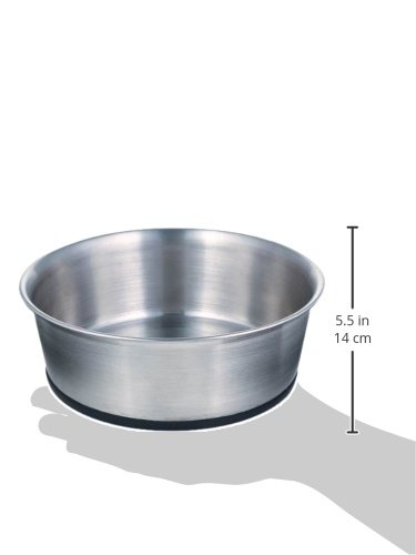 Premium Stainless Steel Dog Bowl with Non-Slip Rubber Base - 30oz (1 Pack) - Durable Pet Food & Water Dish for Large Dogs - Perfect for Indoor, Outdoor & Travel Use