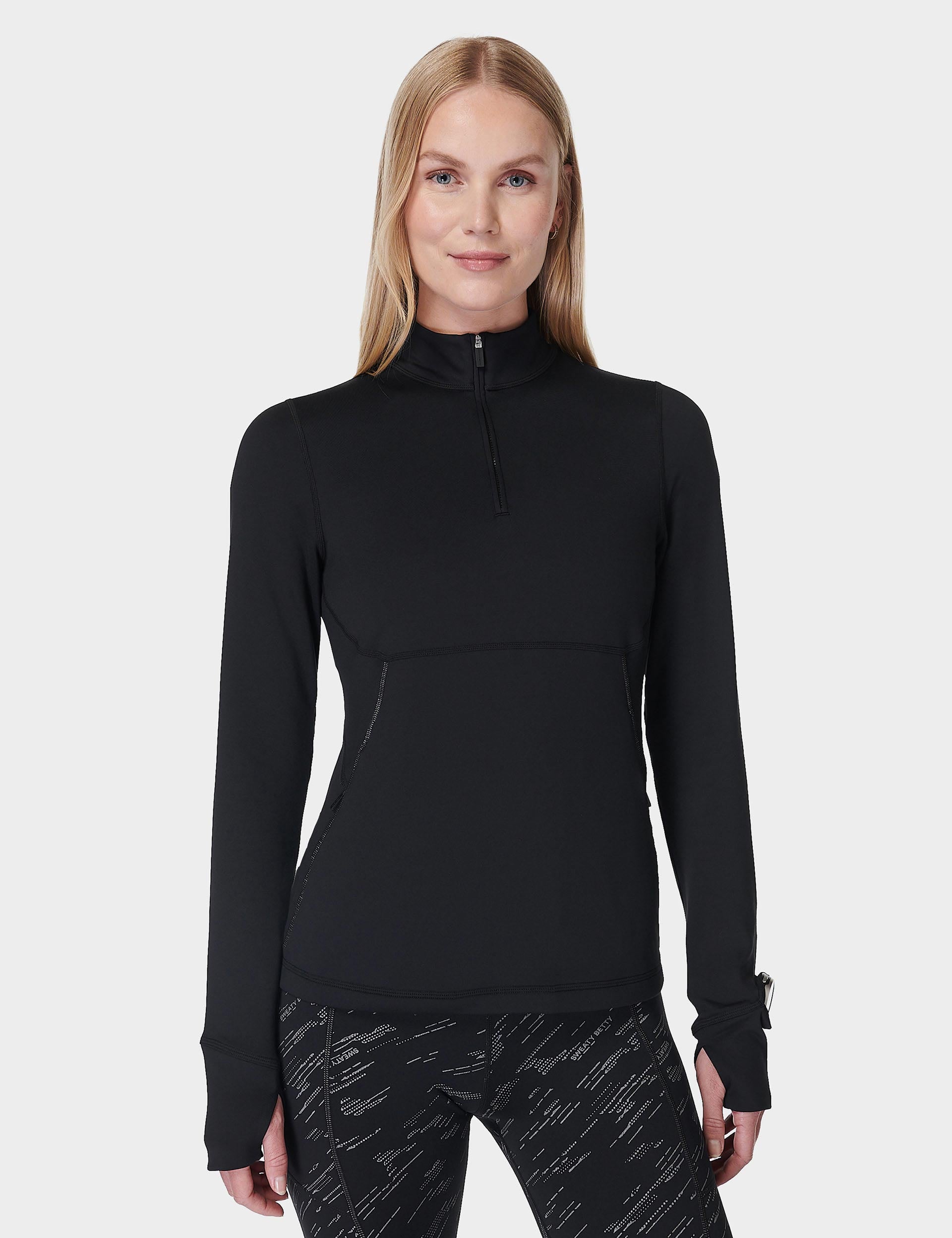 Therma Boost Running Half Zip Jacket for Men & Women - Lightweight Thermal Performance Top for Cold Weather Running, Hiking & Outdoor Sports - Black
