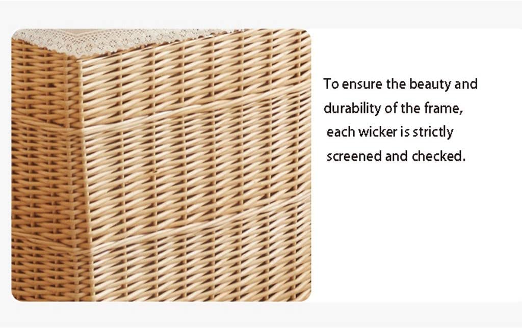 Wicker Laundry Basket with Lid & Handle - Foldable Dirty Clothes Hamper with Lining, Storage Organizer for Bathroom, Bedroom, or Laundry Room | Perfect for Home Organization & Space Saving
