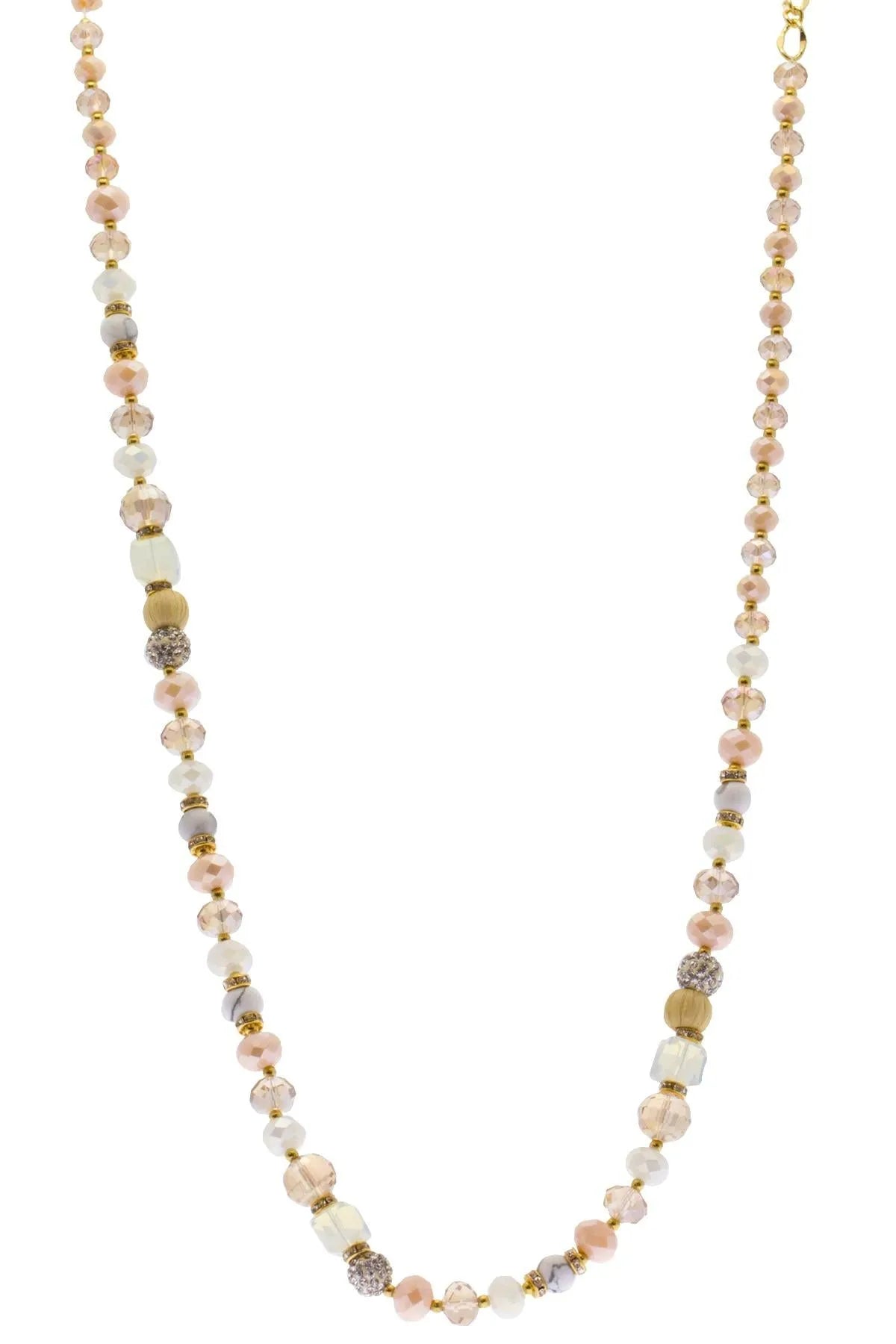 Elegant Beaded Multi-Strand Long Necklace for Women - Perfect for Boho, Party, and Wedding Accessories