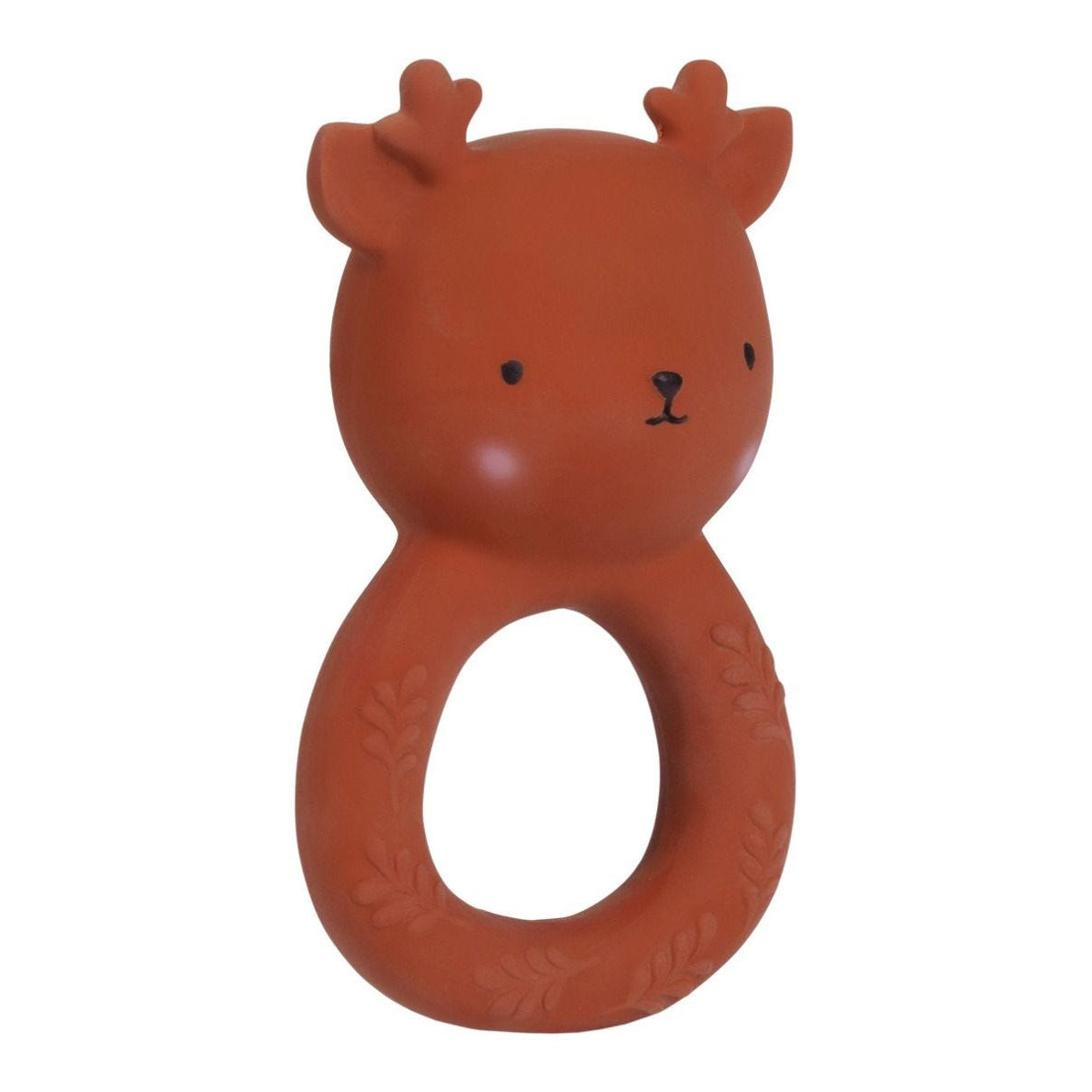 Organic Teething Ring for Babies - Soft & Safe Deer-Shaped Chew Toy | Perfect for Soothing Sore Gums, Teething Relief & Sensory Play | BPA-Free, FDA Approved Infant Teether for Newborns & Toddlers | Ideal for Home, Daycare & On-the-Go Use