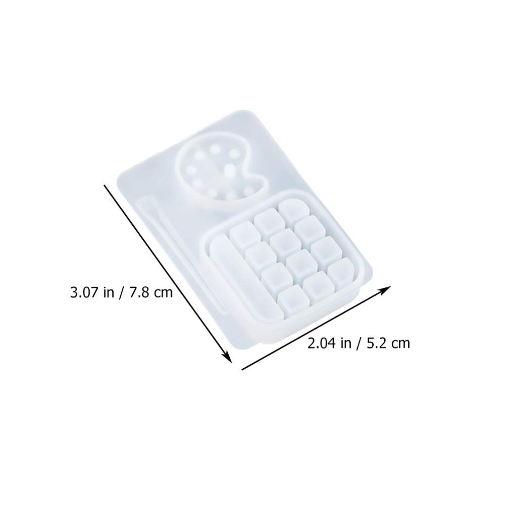 EXCEART 2-Piece Box Palette Stencil Epoxy Resin Casting Mold - Silicone Molds for Lipstick Holder, Eyeshadow Paint & White Eye Shadow - Perfect for DIY Resin Art, Makeup Organizers & Craft Projects