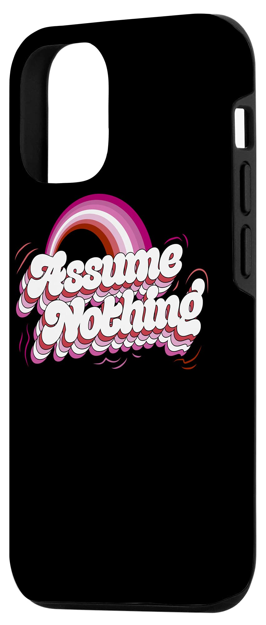 iPhone 12/12 Pro LGBTQ Pride Flag Phone Case - Stylish Protective Cover for iPhone 12 & 12 Pro - Show Your Support with Rainbow Lesbian Gay Pride Design | Perfect for Pride Month, LGBTQ Events & Everyday Use