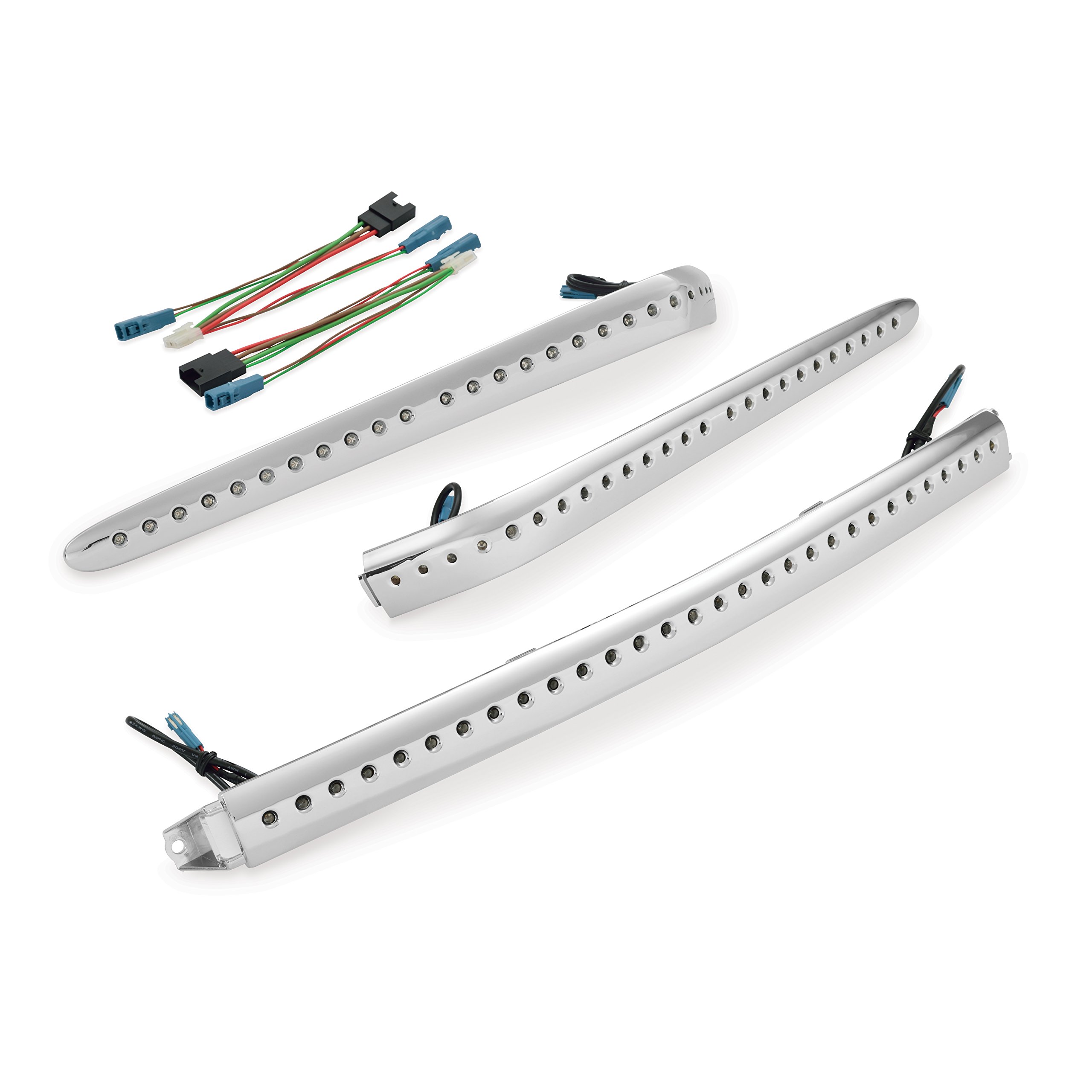 Show Chrome Accessories 52-791 Motorcycle Martini Trunk LED Light Kit - Waterproof Brake Tail Lights for Harley Davidson Touring Bikes, Perfect for Night Riding & Custom Bike Upgrades
