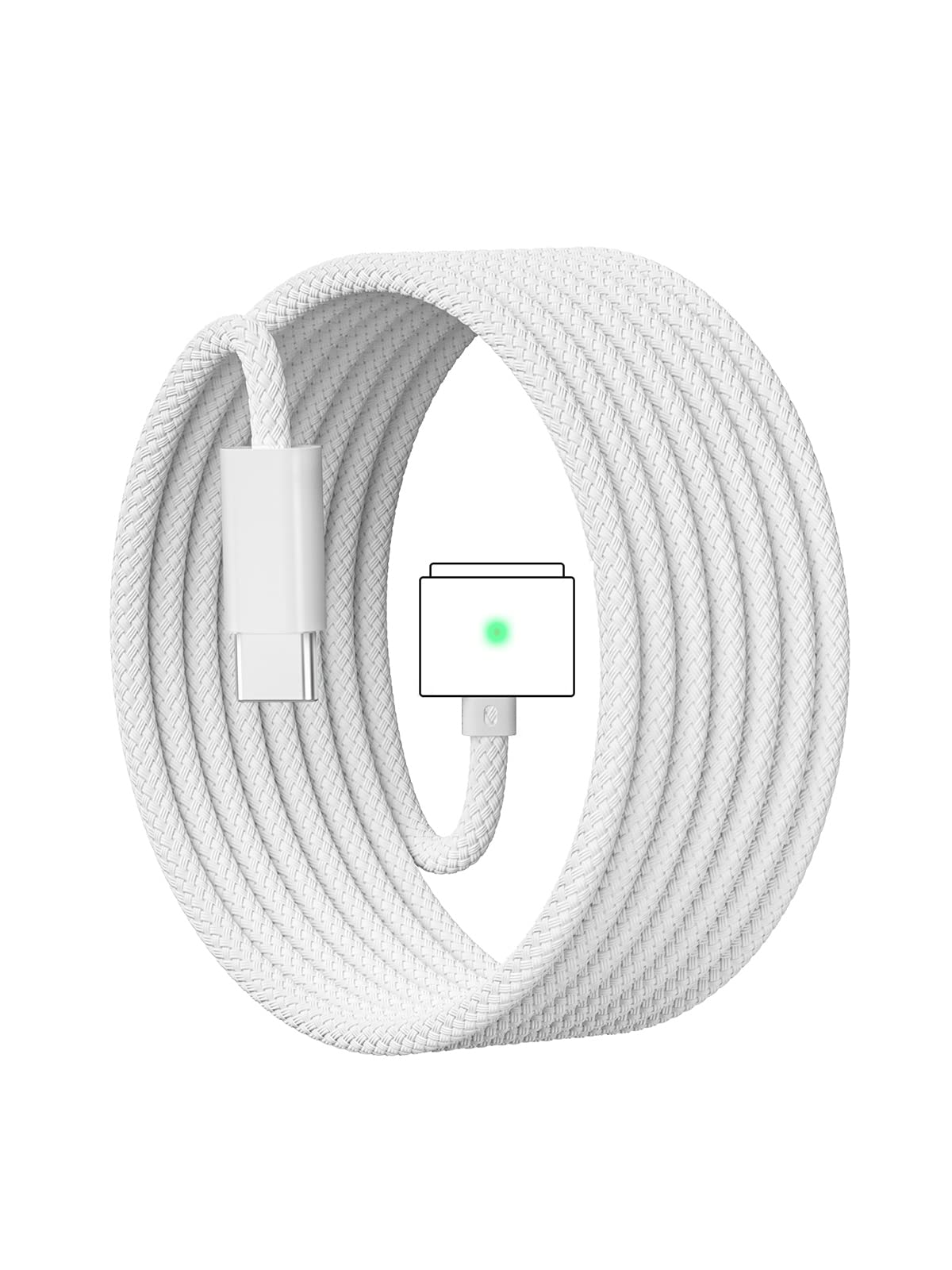 140W USB-C to Magnetic 3 Cable for MacBook Pro/Air - Fast Charging Compatible with M1/M2 Pro & Max Chip (2021-2023 Models) - 6.6ft Safe Durable Cable - Perfect for Home, Office & Travel Charging