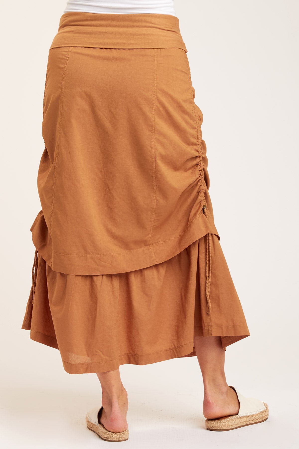 Baroness Skirt in Terra Cotta - Elegant Midi Skirt for Women | Perfect for Office, Casual Outings & Special Occasions