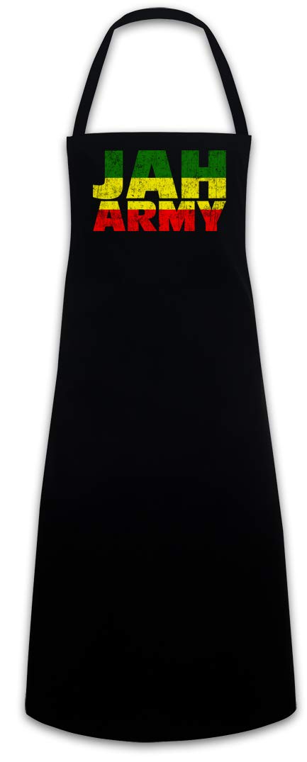 Urban Backwoods Jah Army BBQ Apron for Men & Women - Heavy Duty Cotton Cooking Apron with Adjustable Neck Strap - Perfect for Grilling, Smoking, Camping & Outdoor Cooking