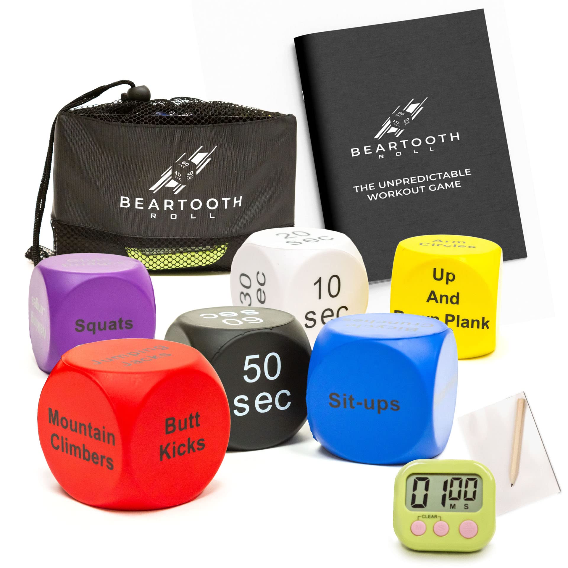 Beartooth Roll 6 Exercise Dice - Fitness & Crossfit Workout Equipment for Gym & Home Training