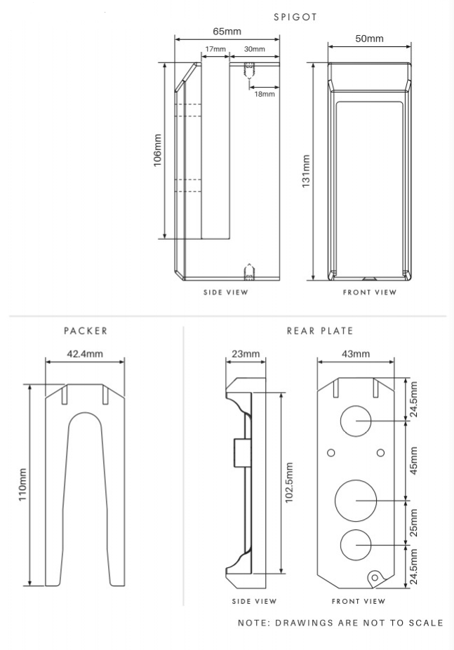 Stainless Steel White Side Mount Pool Fence Spigot - Frameless Glass Panel Hardware for Safety Barrier Installation - Perfect for Backyard, Inground & Above Ground Pools
