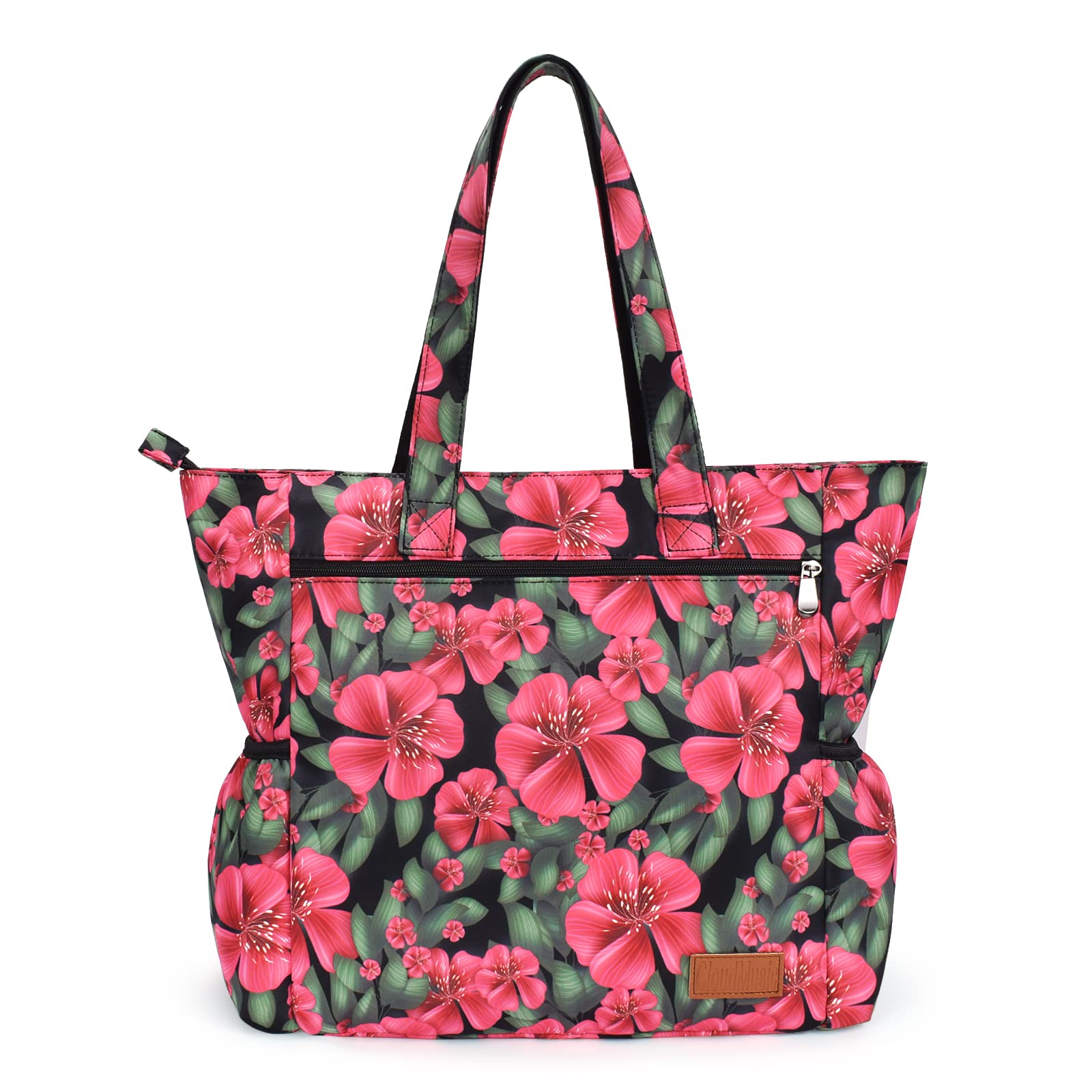 CLOUDMUSIC Large Waterproof Shoulder Tote Bag for Women - Perfect for Nurses, Teachers, Work, Gym, Travel & Beach - Spacious Multipurpose Carryall