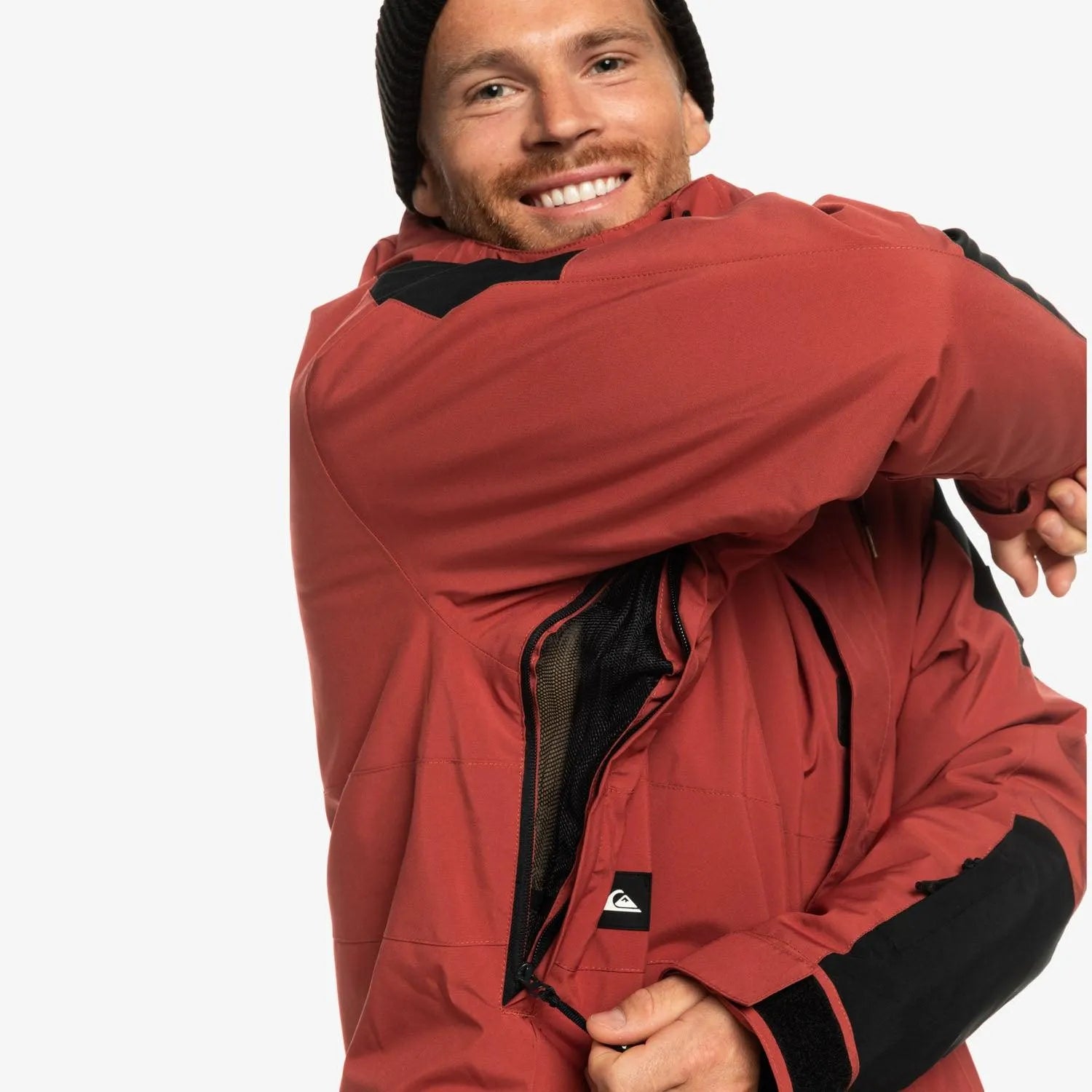 Quiksilver Snow Radicalo Red & Black Snowboard Jacket - Waterproof & Insulated for Winter Sports & Outdoor Adventures