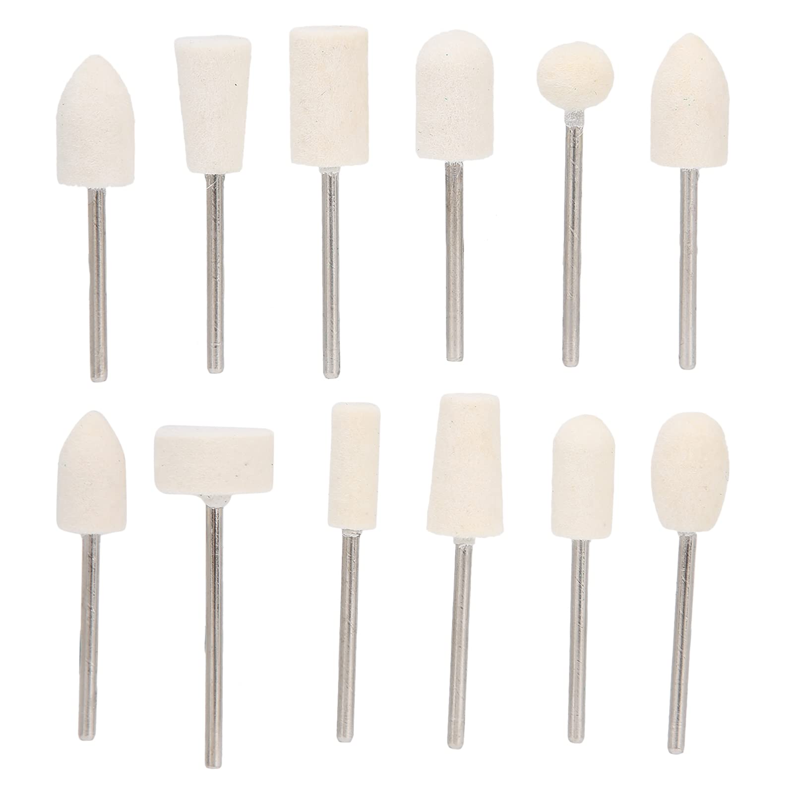 12PCS Wool Felt Nail Drill Bit Set - Professional Nail Grinding & Polishing Heads for Manicure & Pedicure | Portable Nail Drill Accessories Kit for Home & Salon Use | Perfect for Nail Art, Acrylics & Gel Extensions