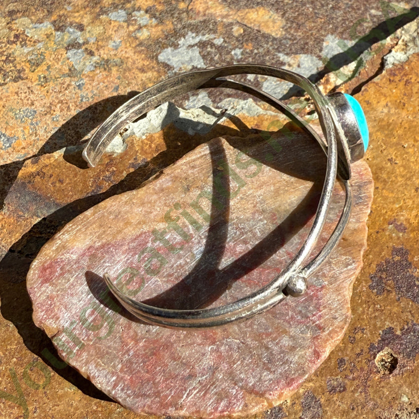 Authentic Navajo Sterling Silver Turquoise Cuff Bracelet - Handmade Native American Jewelry for Women, Fashion Accessories & Boho Style Outfits