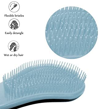 AASA Kids Hair Brush Set - Soft Bristles for Girls & Boys, Travel & Home Use, Multi-Color Hair Accessories - Perfect for School, Parties & Daily Styling