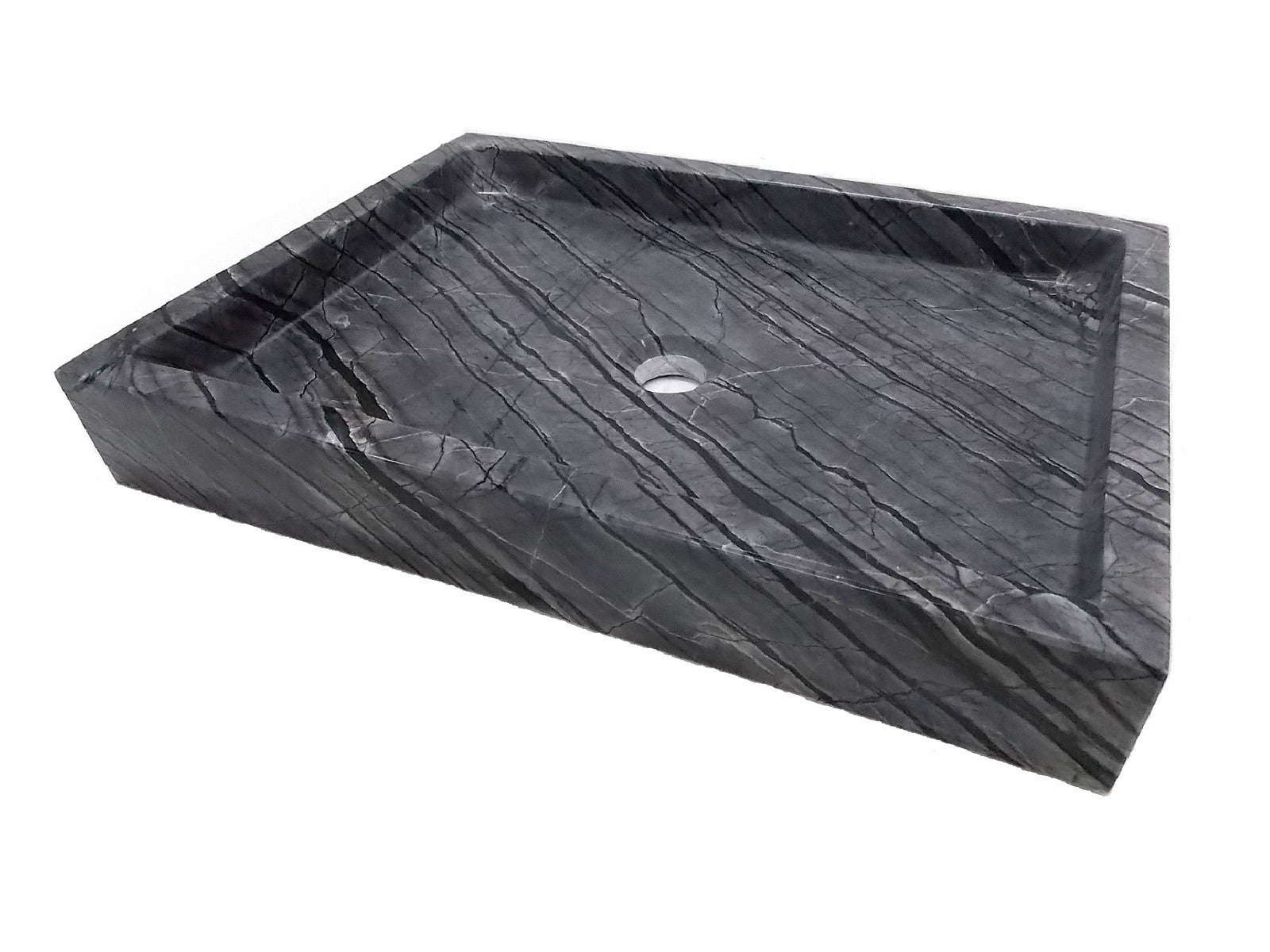 Modern Rectangular Vessel Sink - Above Counter Bathroom Sink with Overflow - Ceramic or Glass Options for Contemporary Vanity - Perfect for Home, Hotel, and Spa Bathroom Renovations