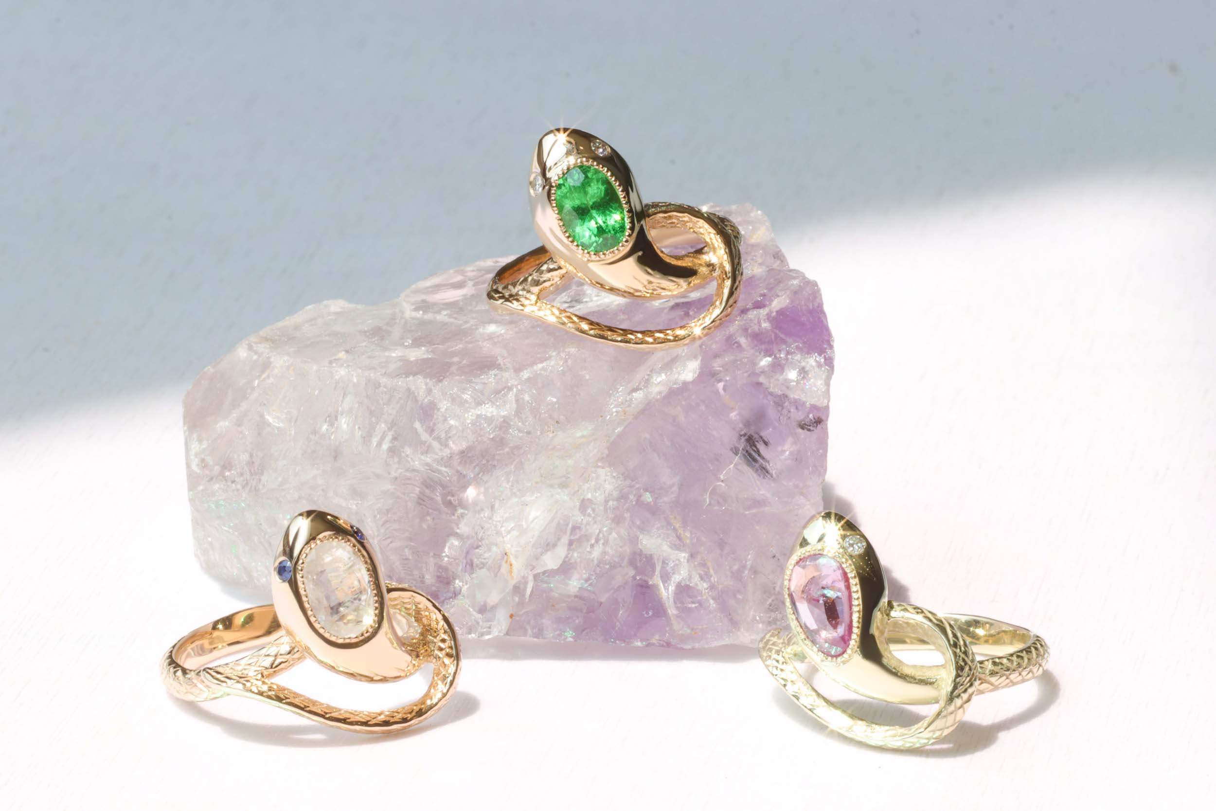 Ophidia Moonstone Ring for Women - Elegant Silver Jewelry for Everyday Wear, Gift Giving & Special Occasions