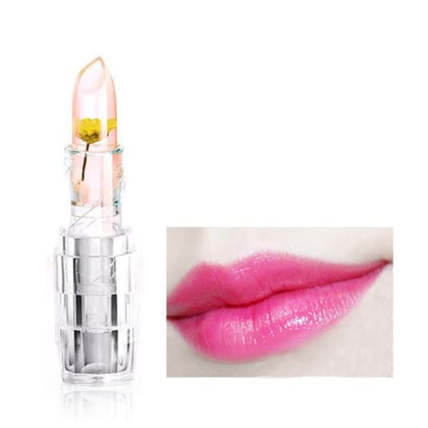 Temperature Changing Lipstick - Magic Color Changing Flower Jelly Lip Gloss with Moisturizing & Long Lasting Formula | SHADE 3 | Perfect for Date Night, Parties & Everyday Wear