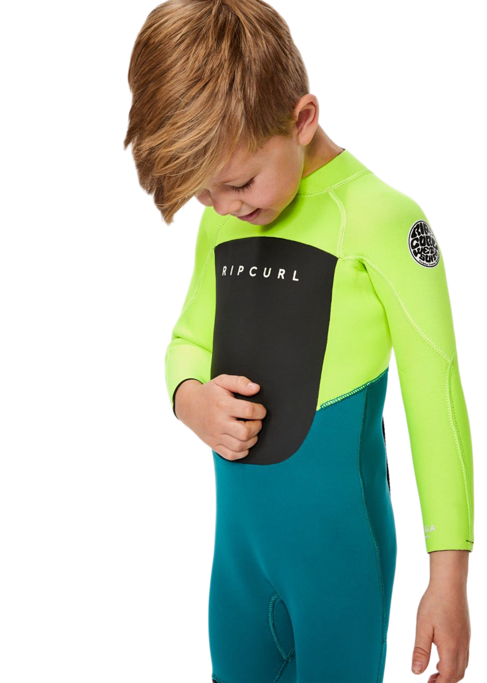 Rip Curl Groms Omega 3/2mm Back Zip Steamer Wetsuit for Kids - Youth Surfing, Swimming & Water Sports Thermal Protection