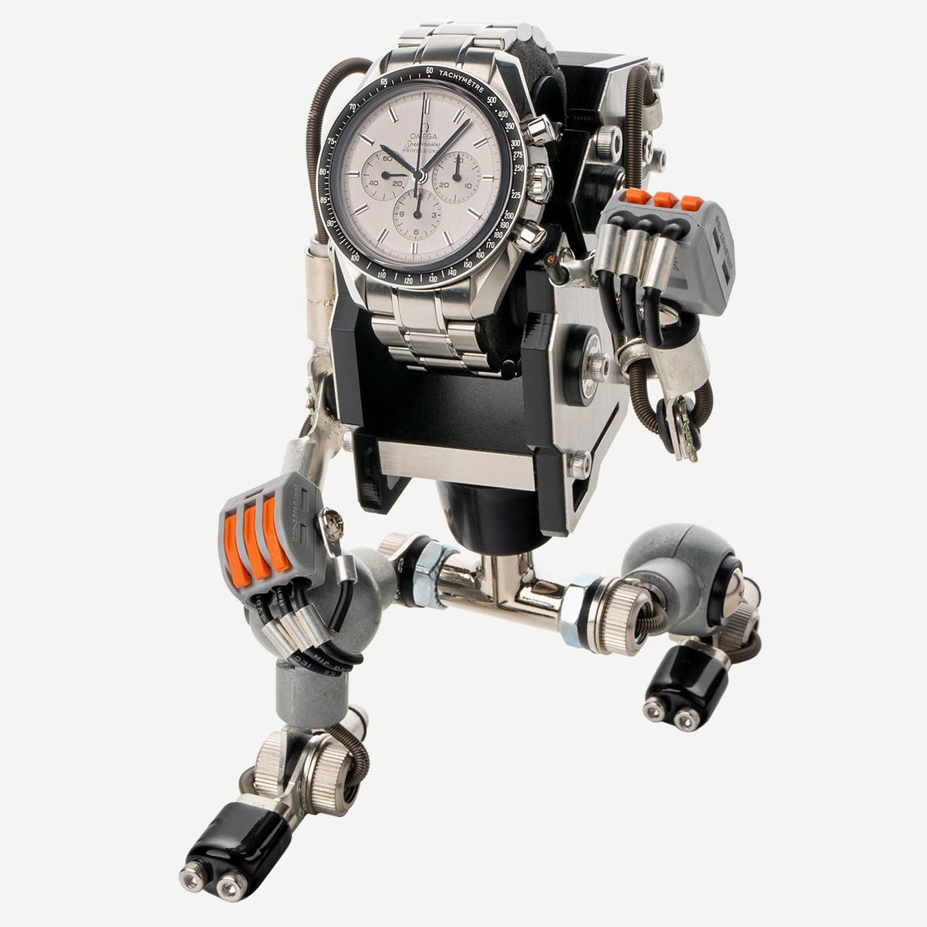 Handcrafted Robot Watch Stand with Adjustable Arms & Legs - Unique Watch Display Stand for Jewelry & Watch Organization - Perfect Watch Holder & Accessory for Home, Office, or Gift Use
