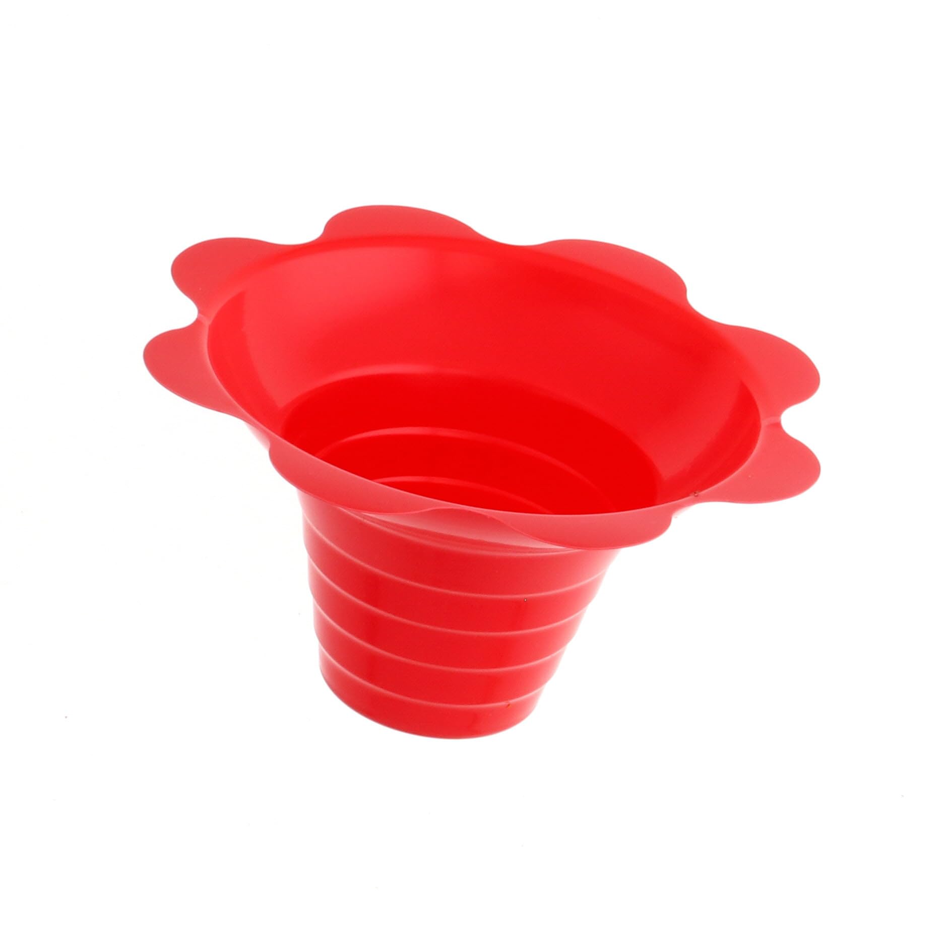 1000-Pack 4oz Small Shaved Ice Snow Cone Flower Cups - Red Disposable Party Supplies for Summer Treats, Weddings & Carnivals