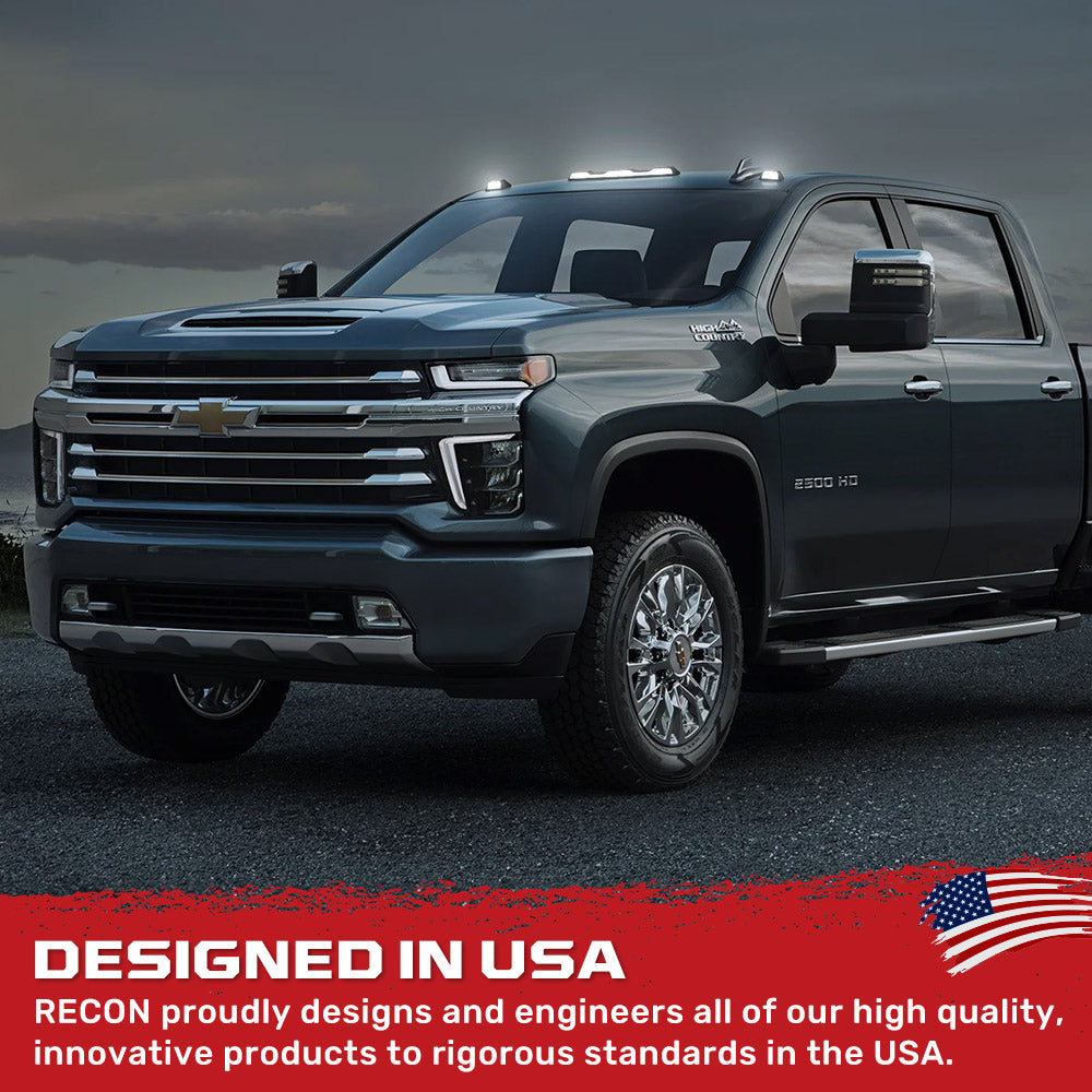 GMC & Chevy 20 25 4th Gen Heavy Duty 3-Piece RGB LED Cab Roof Lights with Bluetooth App Control - Ultra Bright Multi-Color Replacement for Factory Cab Lights (Perfect for Off-Roading, Truck Customization & Night Driving)