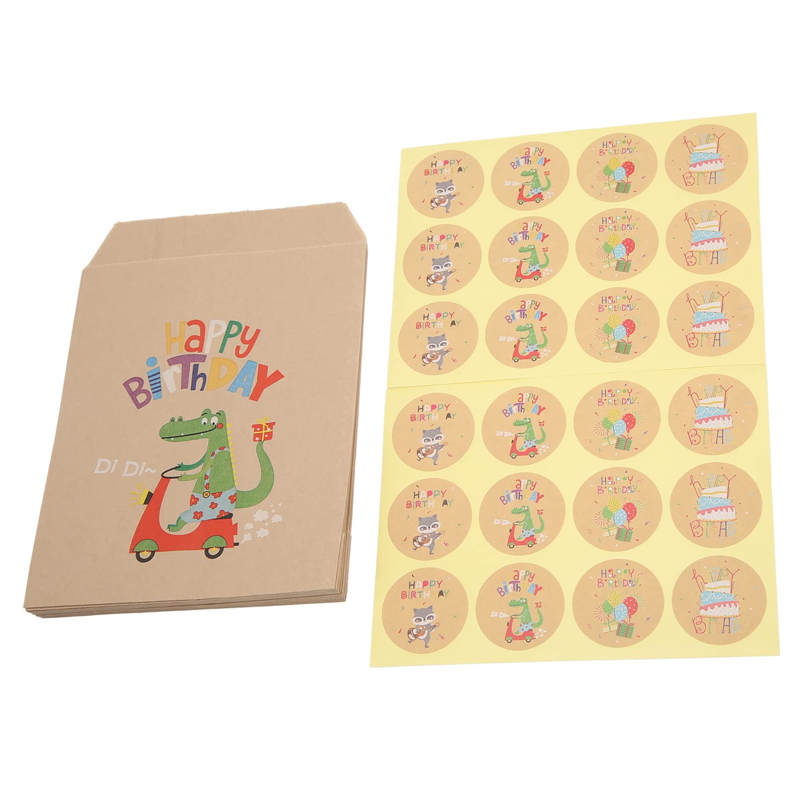 72 Pcs Cartoon Pattern Party Favor Bags - 13x16cm/5.1x6.3in Paper Gift Bags for Birthday, Baby Shower & Wedding Favors - Bulk Kids Party Supplies & Goodie Bags