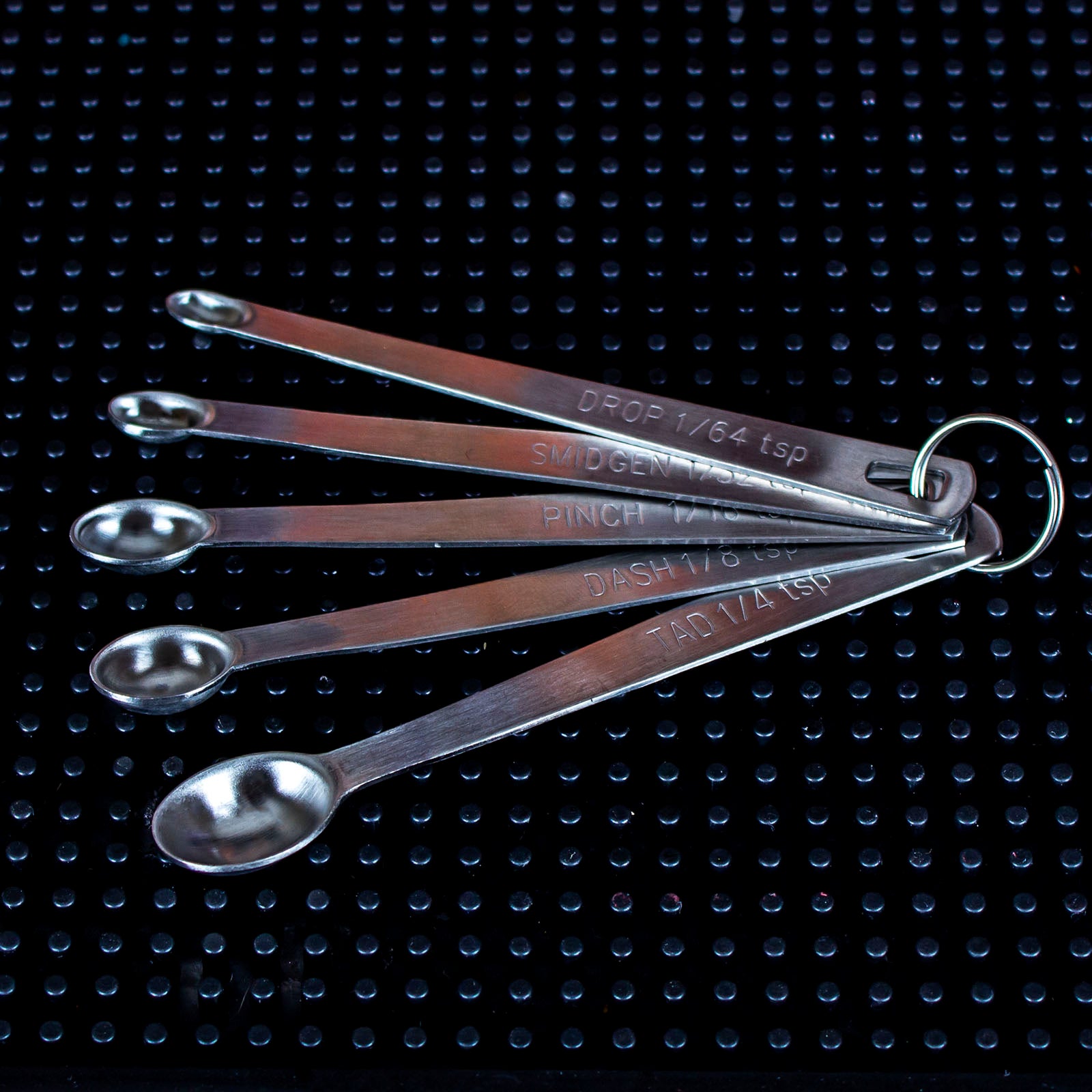BarConic® Stainless Steel Mini Measuring Spoons Set - 6-Piece Tiny Measuring Spoons for Baking, Cooking & Coffee | Perfect for Small Spaces & Travel | Dishwasher Safe & Durable Kitchen Tools