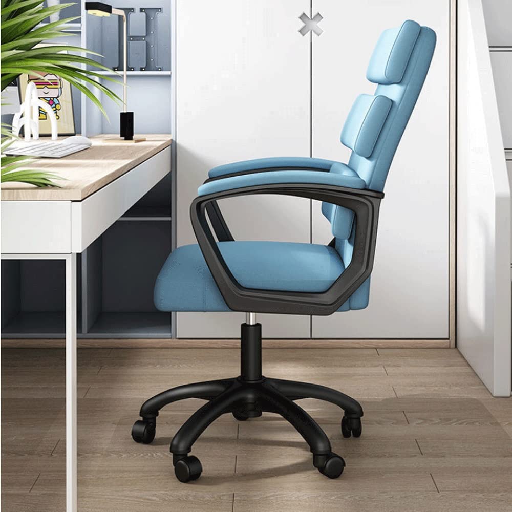 Ergonomic Computer Chair with Backrest - Comfortable Office Desk Chair for Long Hours, Study & Gaming - Adjustable Height, White Starlight (One Size) - Perfect for Home Office, Dorm Room & Workspace