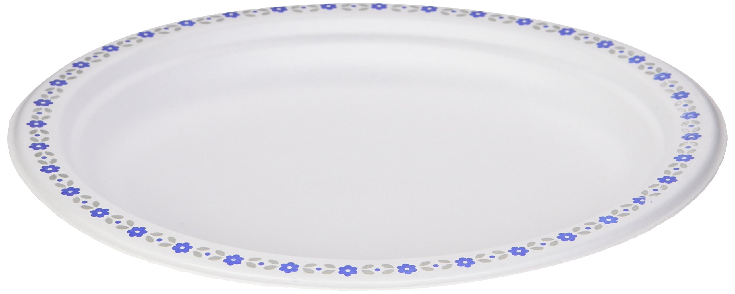 Eco-Friendly Disposable Paper Lunch Plates - 125 Pack, 9 Inch Round Compostable Plates for Parties, Picnics & BBQs - Sturdy & Leak-Proof for Everyday Use