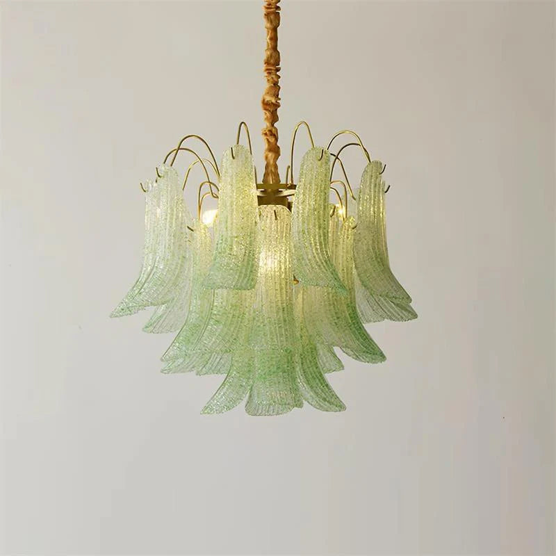 Elegant Mazzega Murano Glass Chandelier - Handcrafted Italian Lighting Fixture for Dining Room, Living Room & Bedroom Decor