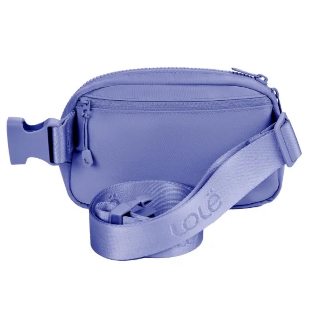 Lole Unisex Crossbody Belt Bag - Periwinkle Blue | Water-Resistant & Adjustable Waist Pack for Travel, Hiking, and Everyday Use