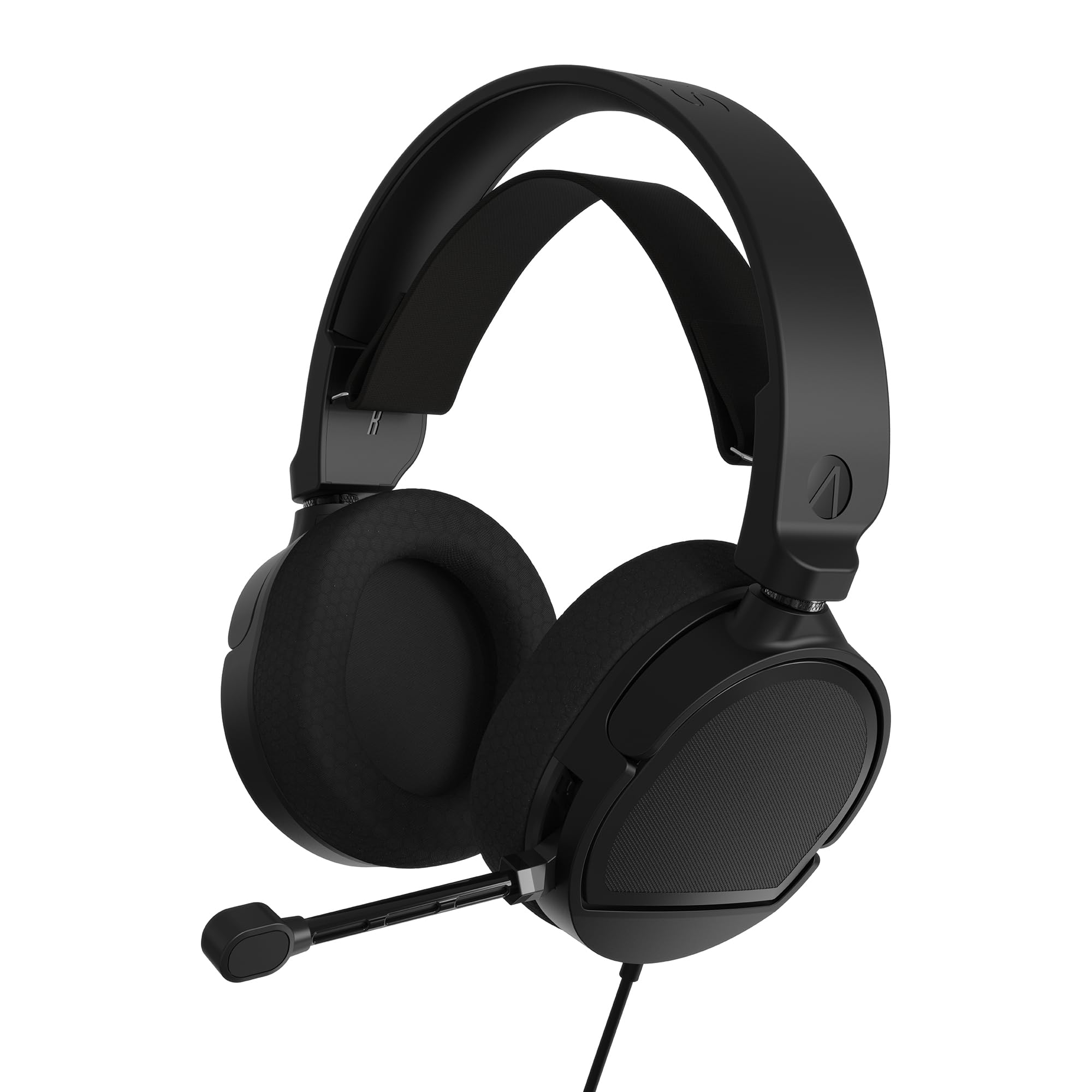 Eclipse Gaming Headset - Black Wired Over-Ear Headphones with Noise Cancelling Mic for PC, PS4, Xbox - Comfortable for Long Gaming Sessions & Online Classes