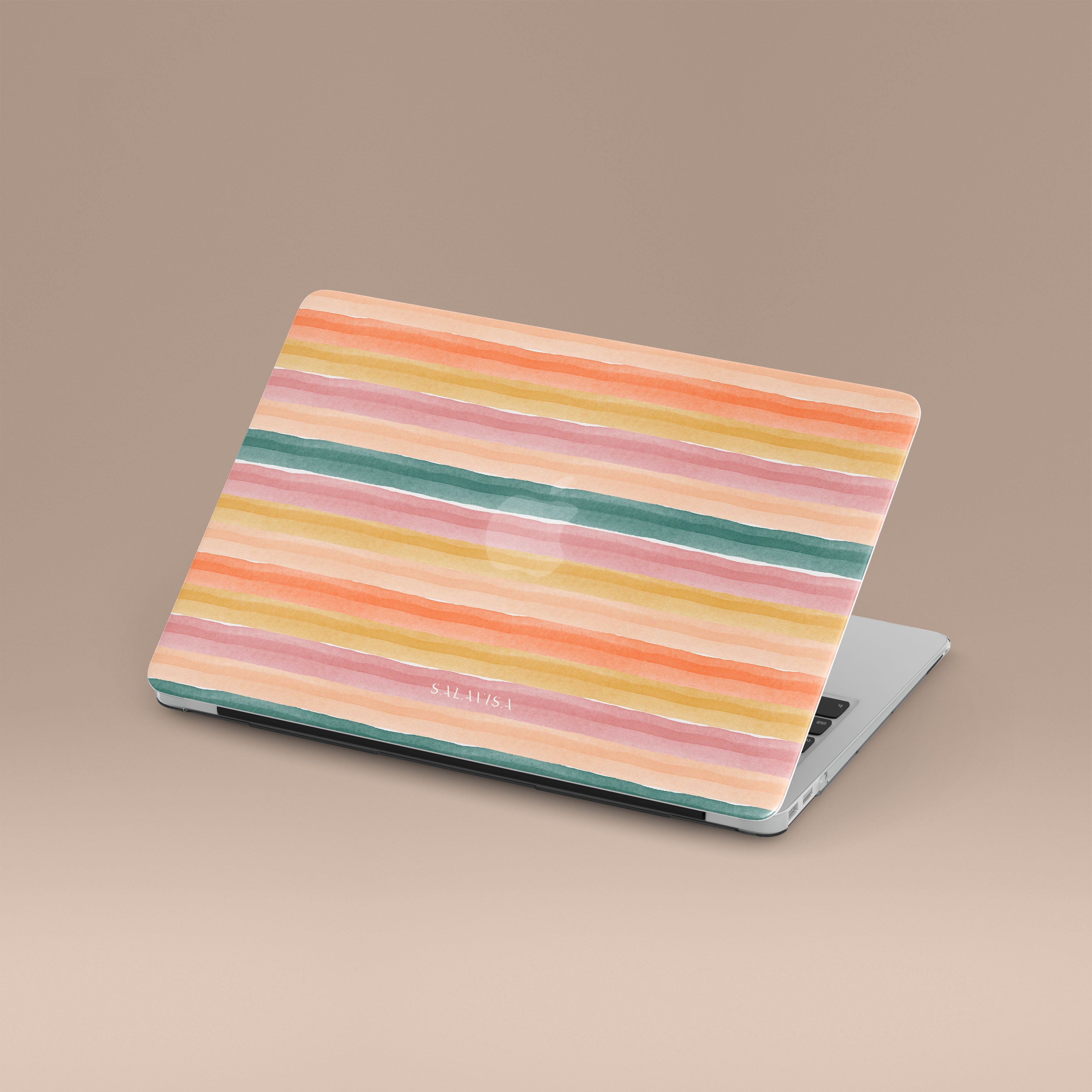Stylish Layered Sunset Design MacBook Case - Durable & Protective Cover for MacBook Air/Pro - Perfect for Work, Travel & Everyday Use