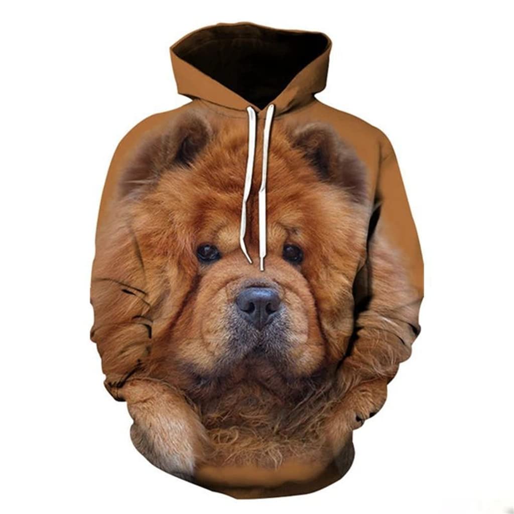 Funny 3D Dog Print Unisex Hoodie - Men's & Women's Animal Sweatshirt Jacket for Streetwear Fashion | Casual Pullover Hooded Coat for Pet Lovers & Outdoor Activities