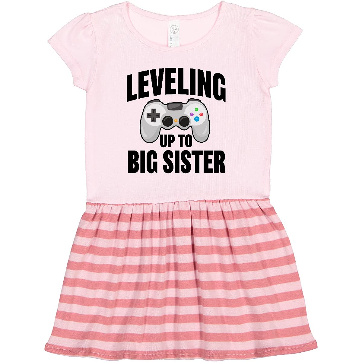 Leveling Up to Big Sister Toddler Dress - Cute Sibling Matching Outfit for Special Occasions & Family Photos