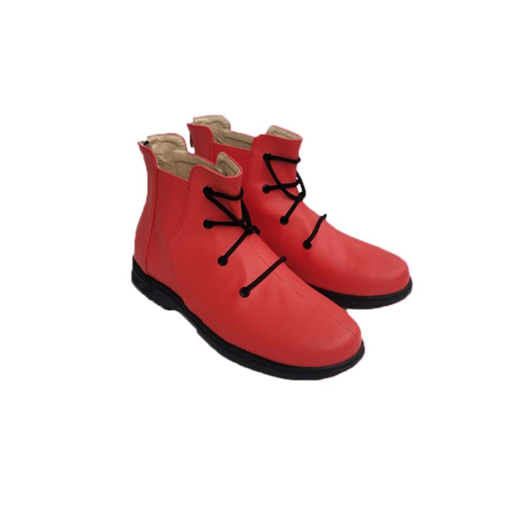 Kvikci Unisex Halloween Cosplay Shoes - Anime High Top Red Sneakers & White Boots for Costume Parties, Cosplay Events and Themed Outfits