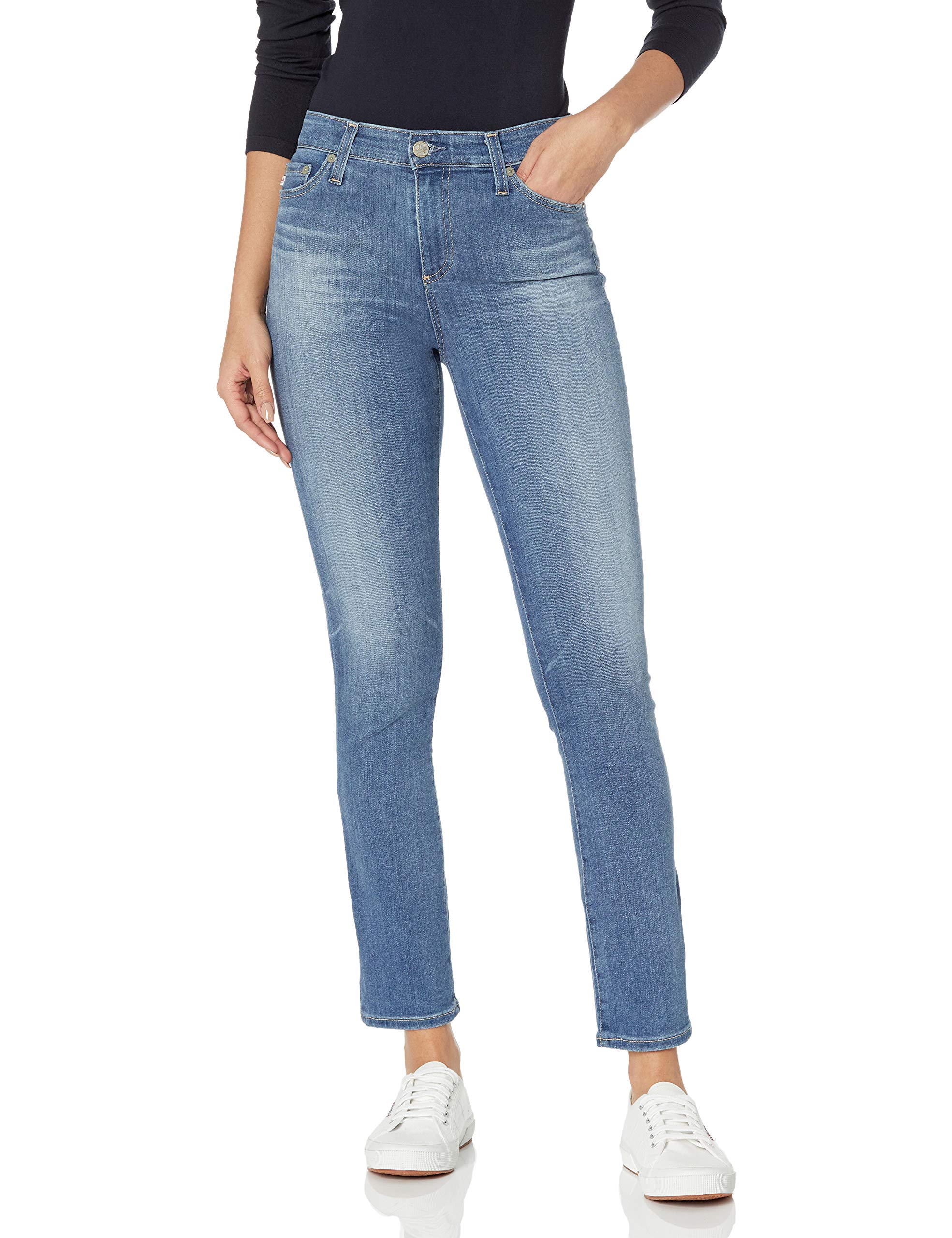 Women's Mari High-Rise Slim Fit Straight Leg Jeans - Stretchy Denim Pants for Casual Wear, Work & Everyday Comfort