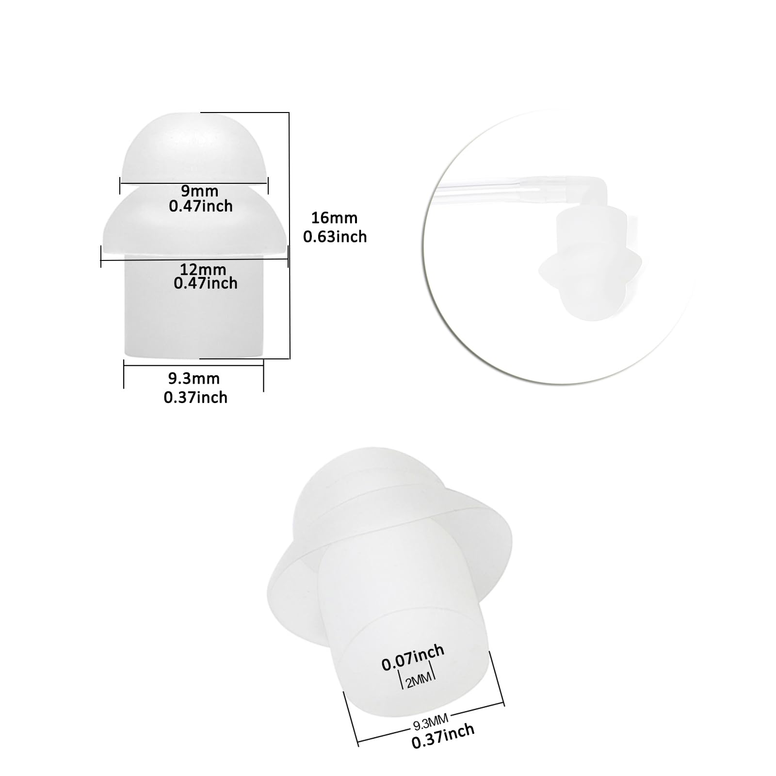 HYS 3.5mm Surveillance Earpiece - Clear Acoustic Coil Tube Headset for Two-Way Radios, Transceivers & Shoulder Speaker Mics | Secure Communication & Discreet Monitoring for Security, Law Enforcement & Event Staff